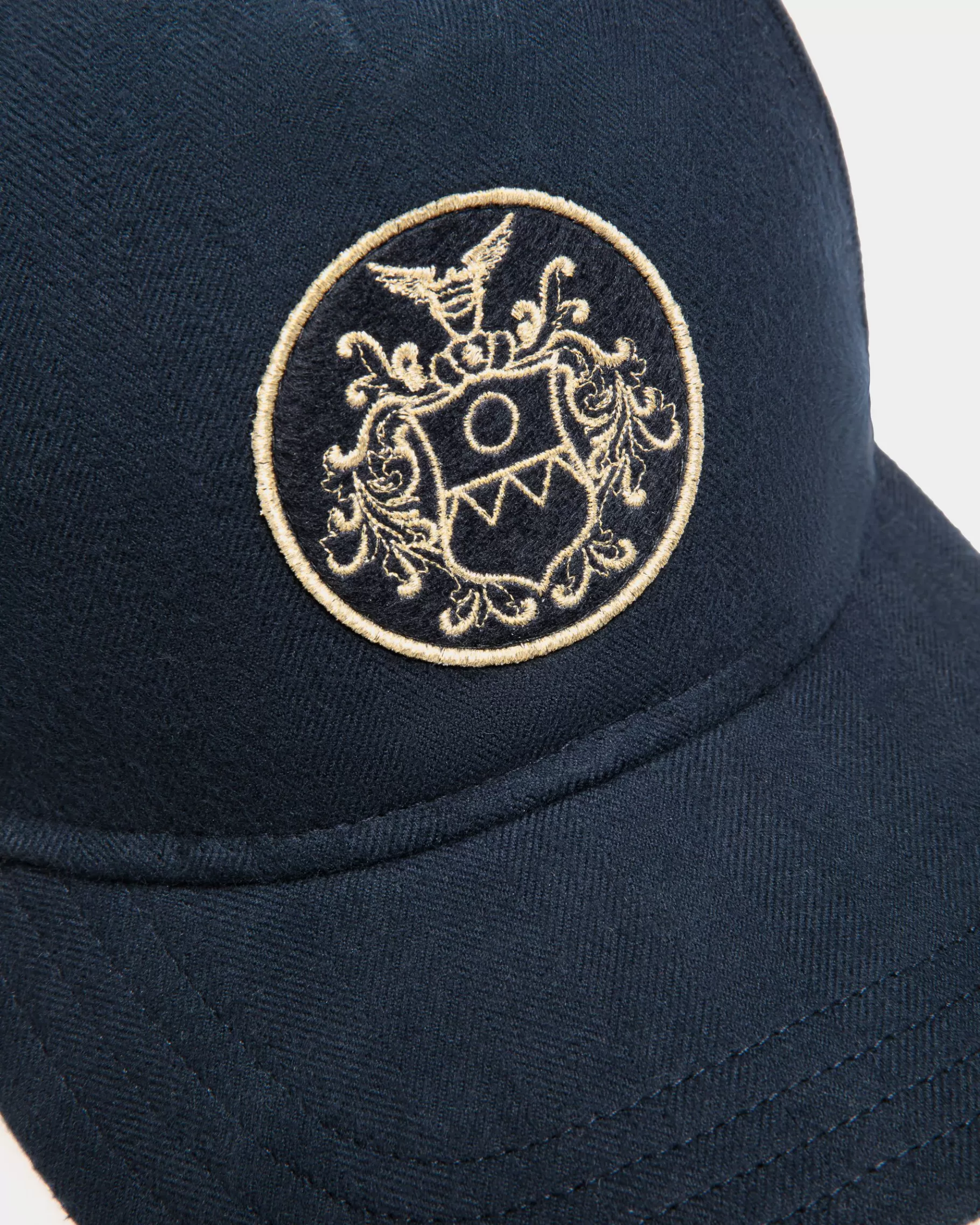 Gloves & Hats<Bally Adrien Brody Travel Collection Baseball Hat In Navy Cotton Blue