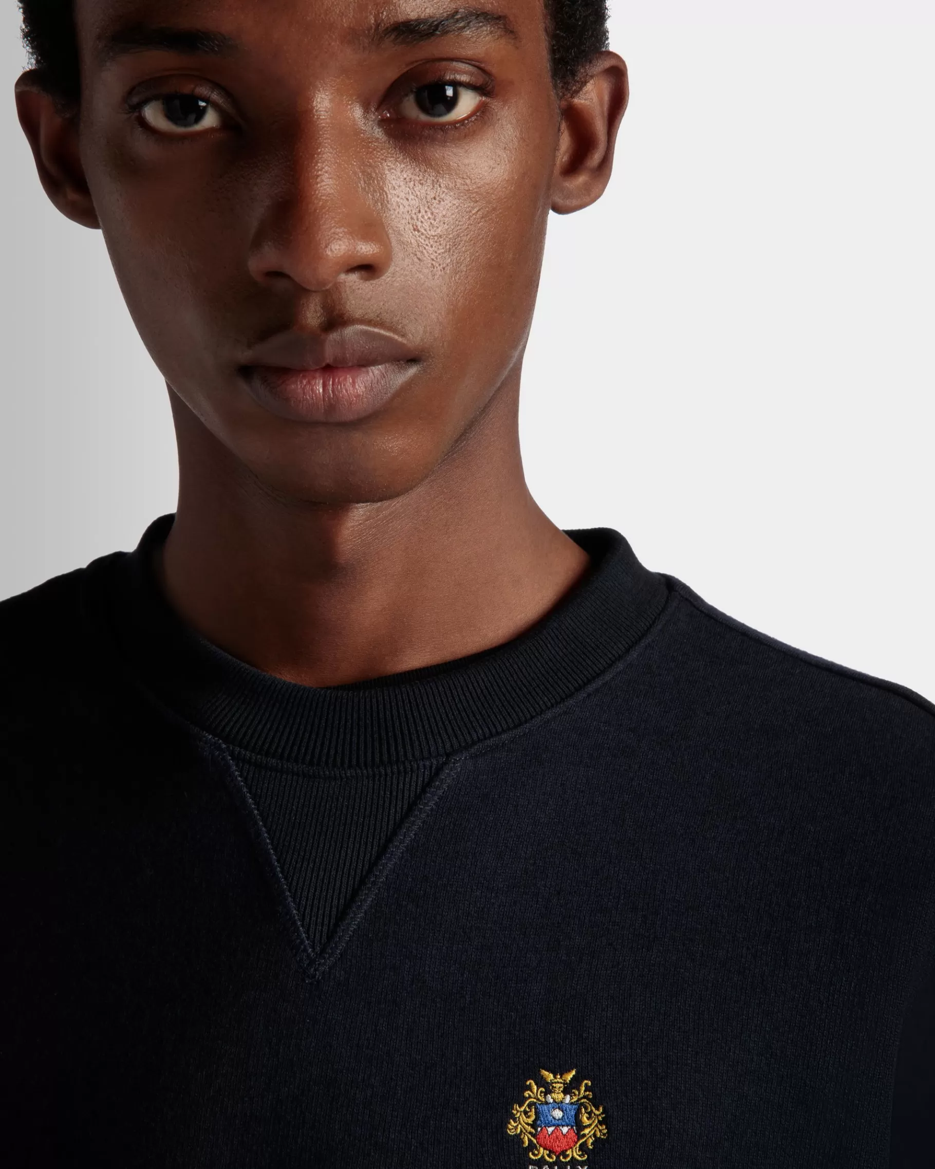 Tracksuits<Bally Adrien Brody Travel Collection Crewneck Sweatshirt In Navy Cashmere Blend Blue