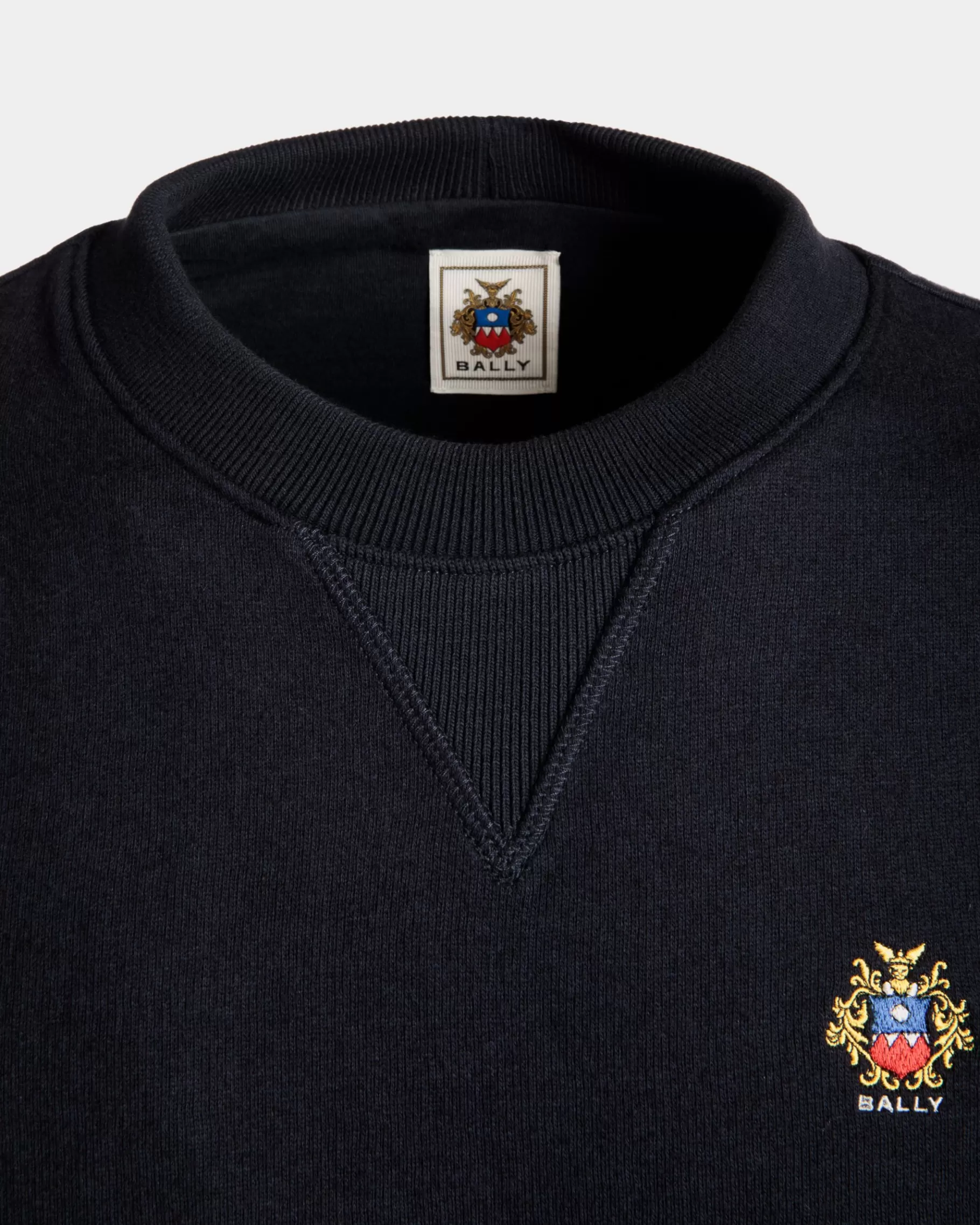 Tracksuits<Bally Adrien Brody Travel Collection Crewneck Sweatshirt In Navy Cashmere Blend Blue