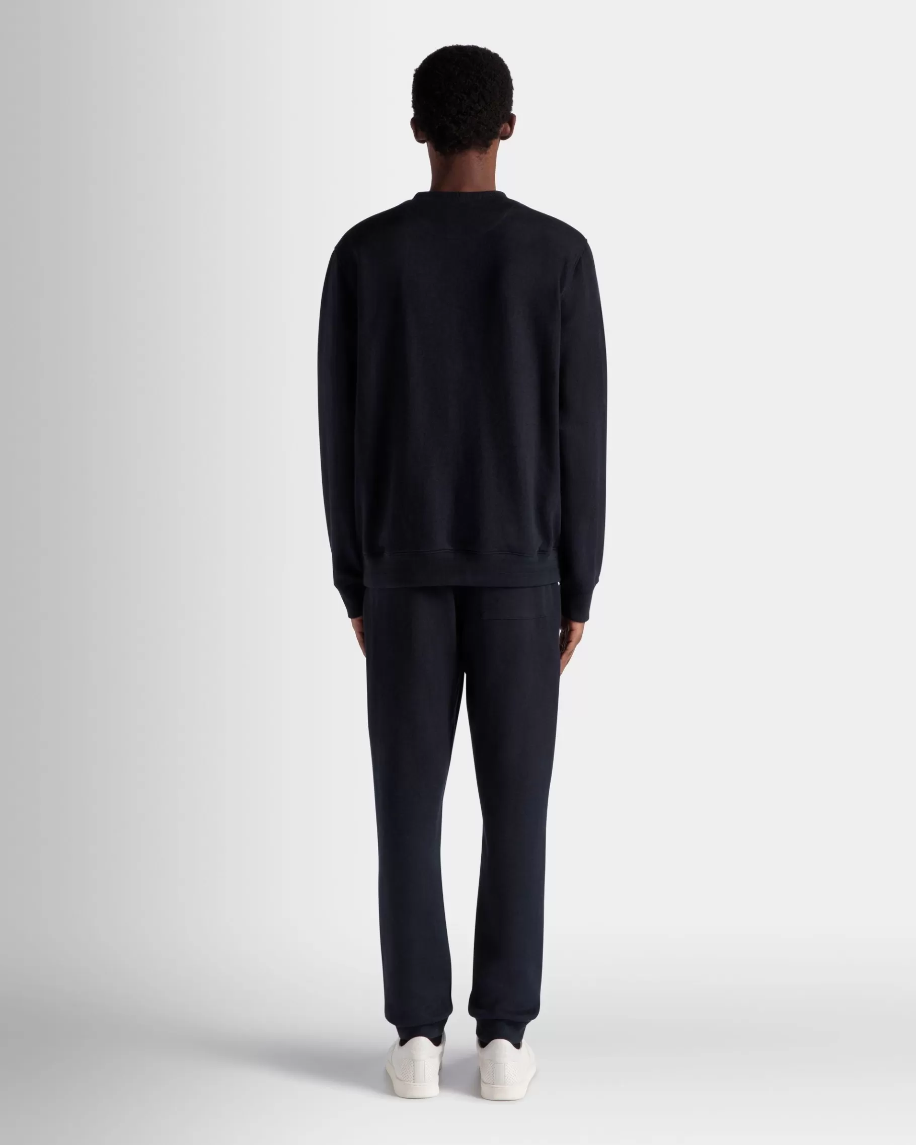 Tracksuits<Bally Adrien Brody Travel Collection Crewneck Sweatshirt In Navy Cashmere Blend Blue
