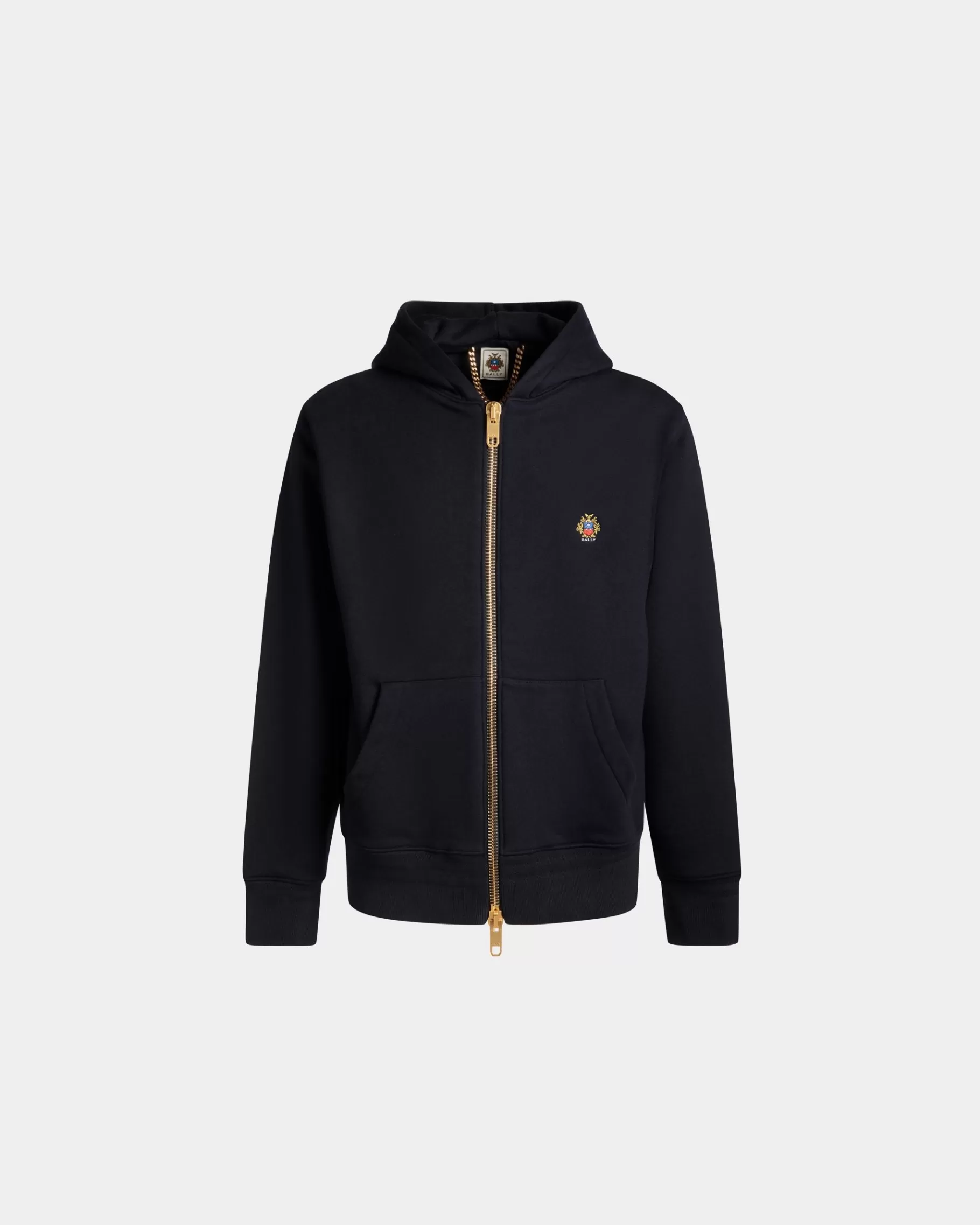 Tracksuits<Bally Adrien Brody Travel Collection Hoodie In Navy Cashmere Blend Blue
