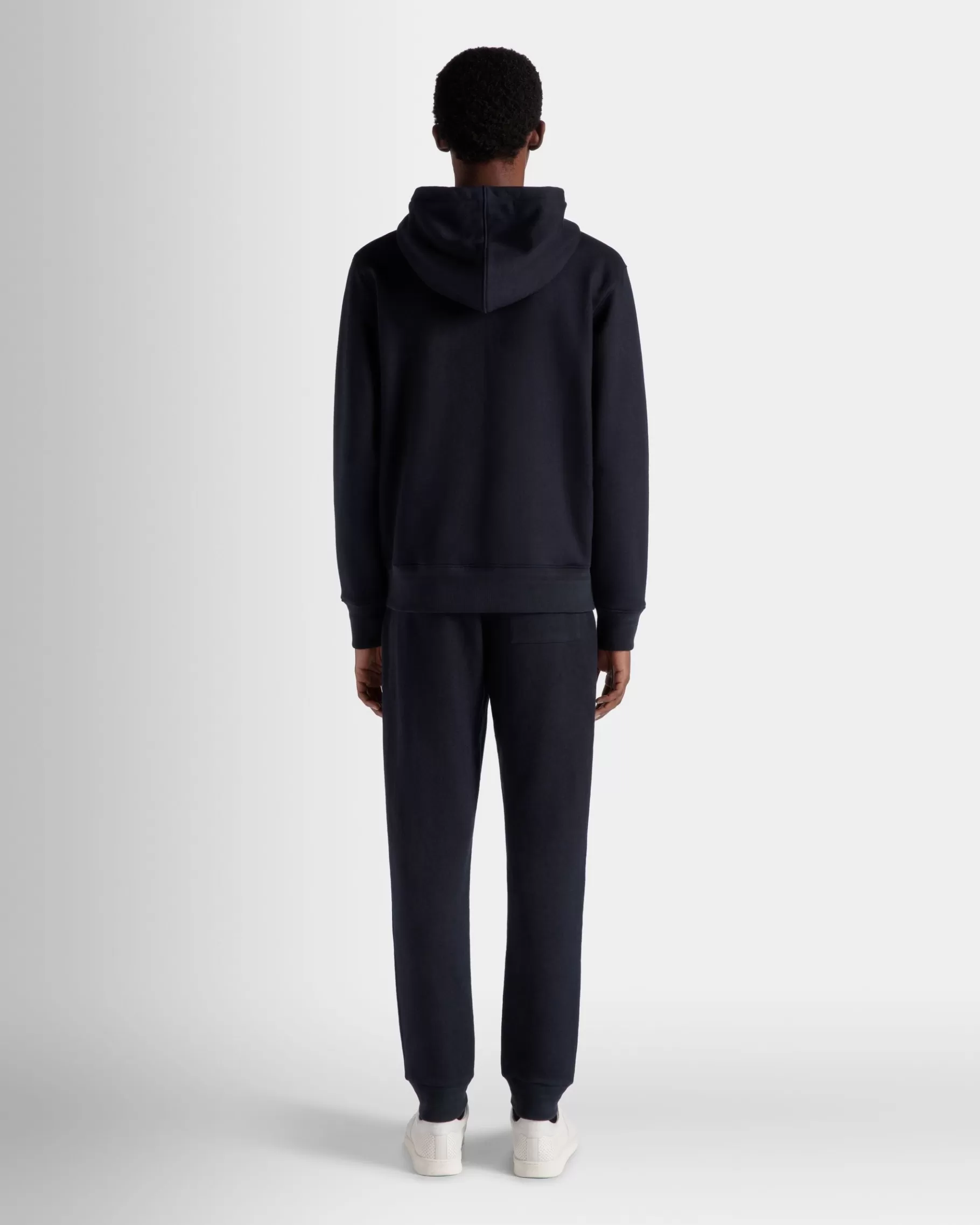 Tracksuits<Bally Adrien Brody Travel Collection Hoodie In Navy Cashmere Blend Blue