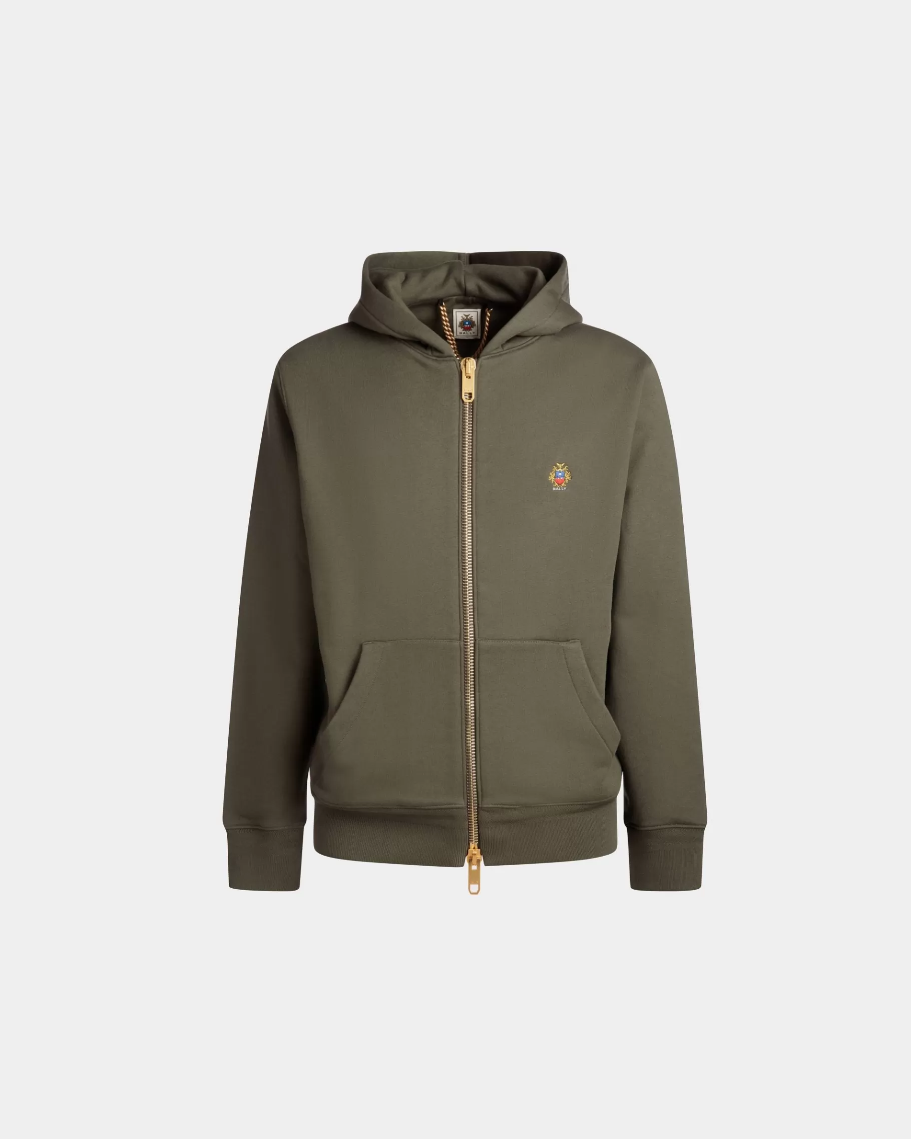 Tracksuits<Bally Adrien Brody Travel Collection Hoodie In Olive Cashmere Blend Green