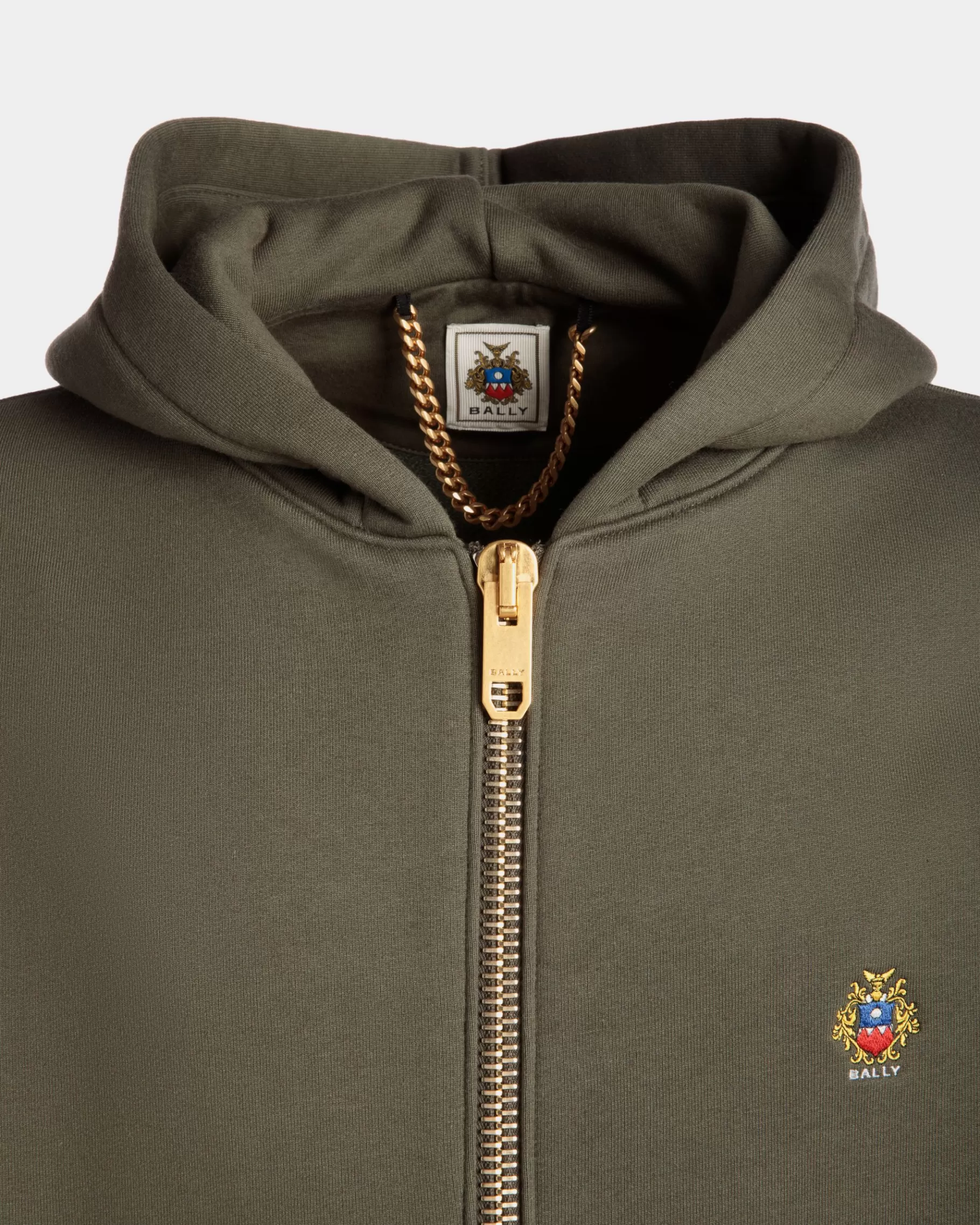 Tracksuits<Bally Adrien Brody Travel Collection Hoodie In Olive Cashmere Blend Green