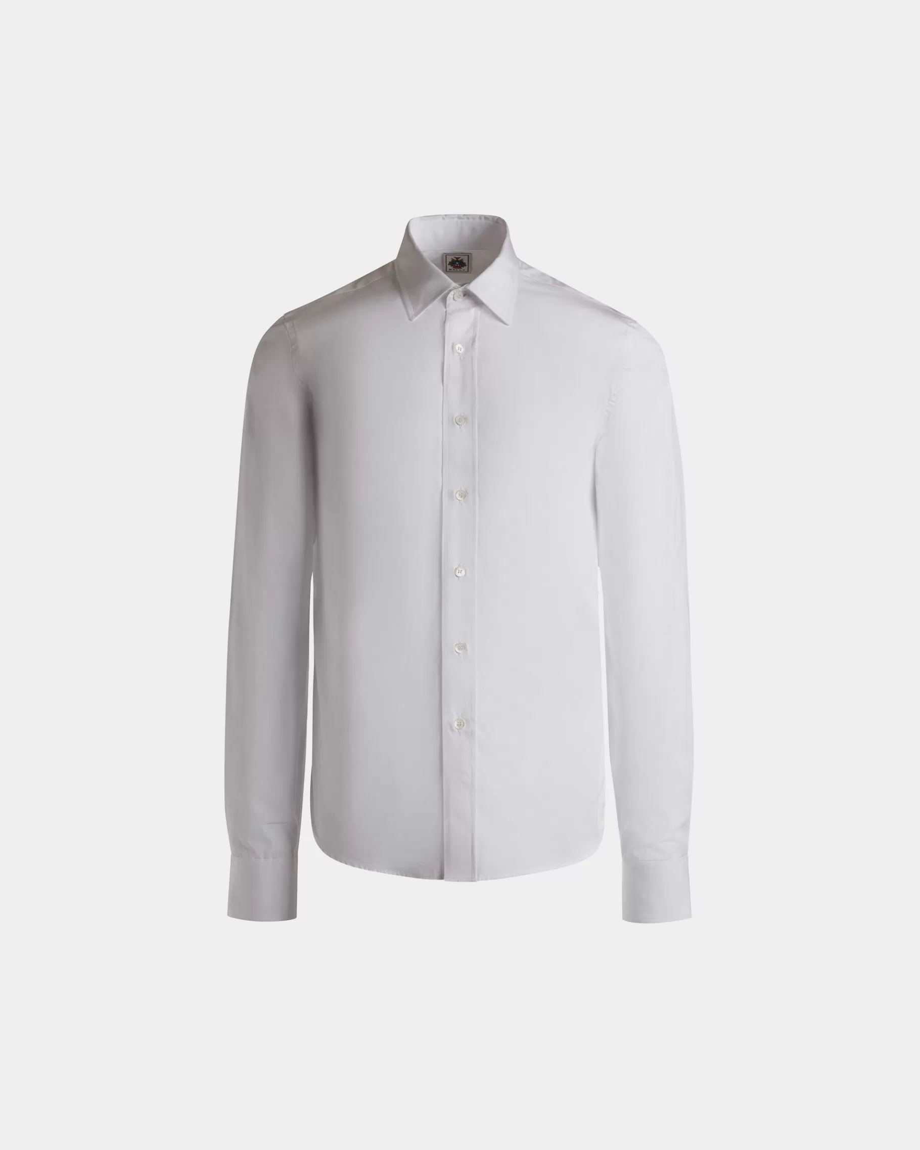 Shirts & T-shirts<Bally Adrien Brody Travel Collection Long Sleeve Shirt In Cotton White