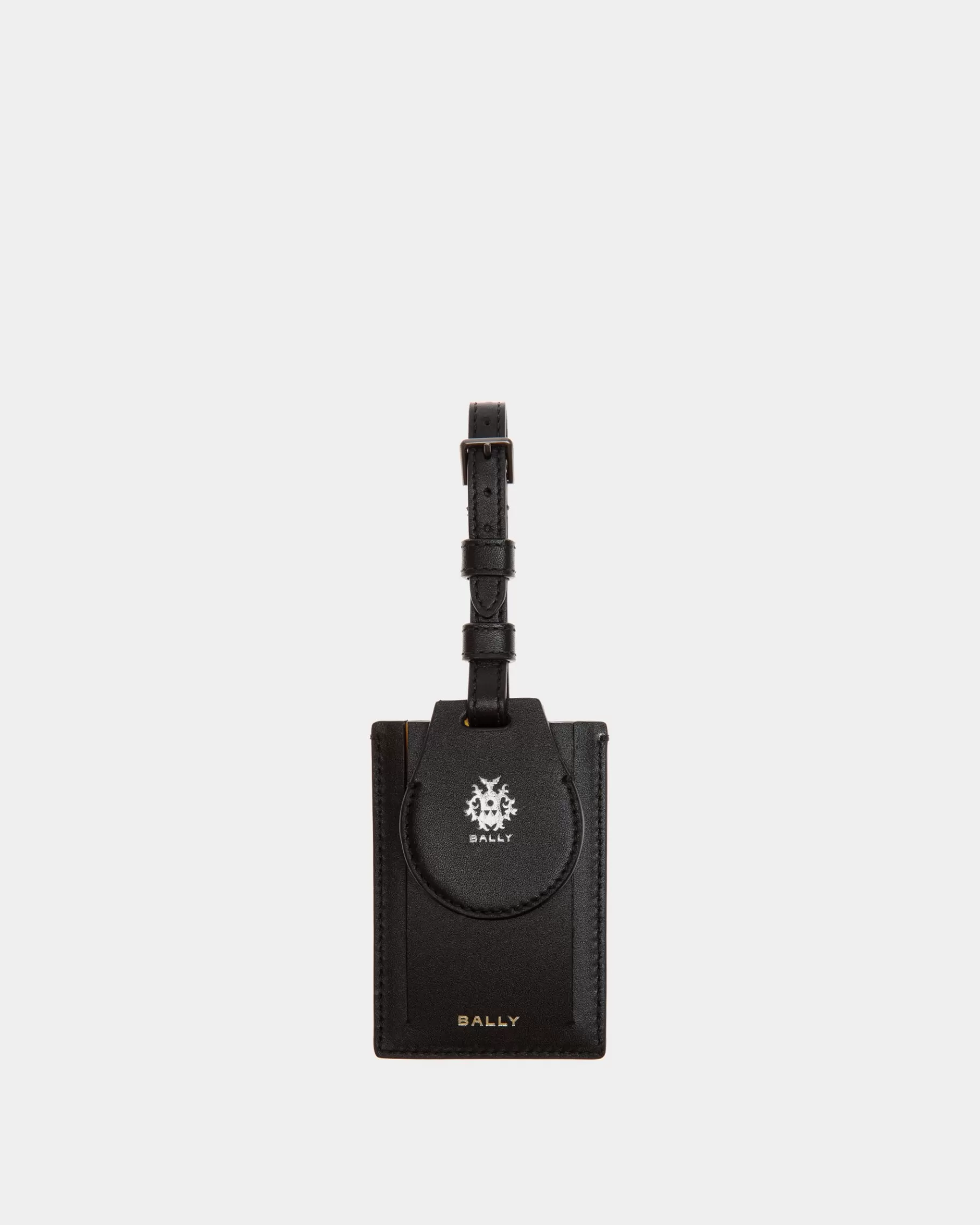 Small Accessories<Bally Adrien Brody Travel Collection Luggage Tag In And Yellow Leather Black