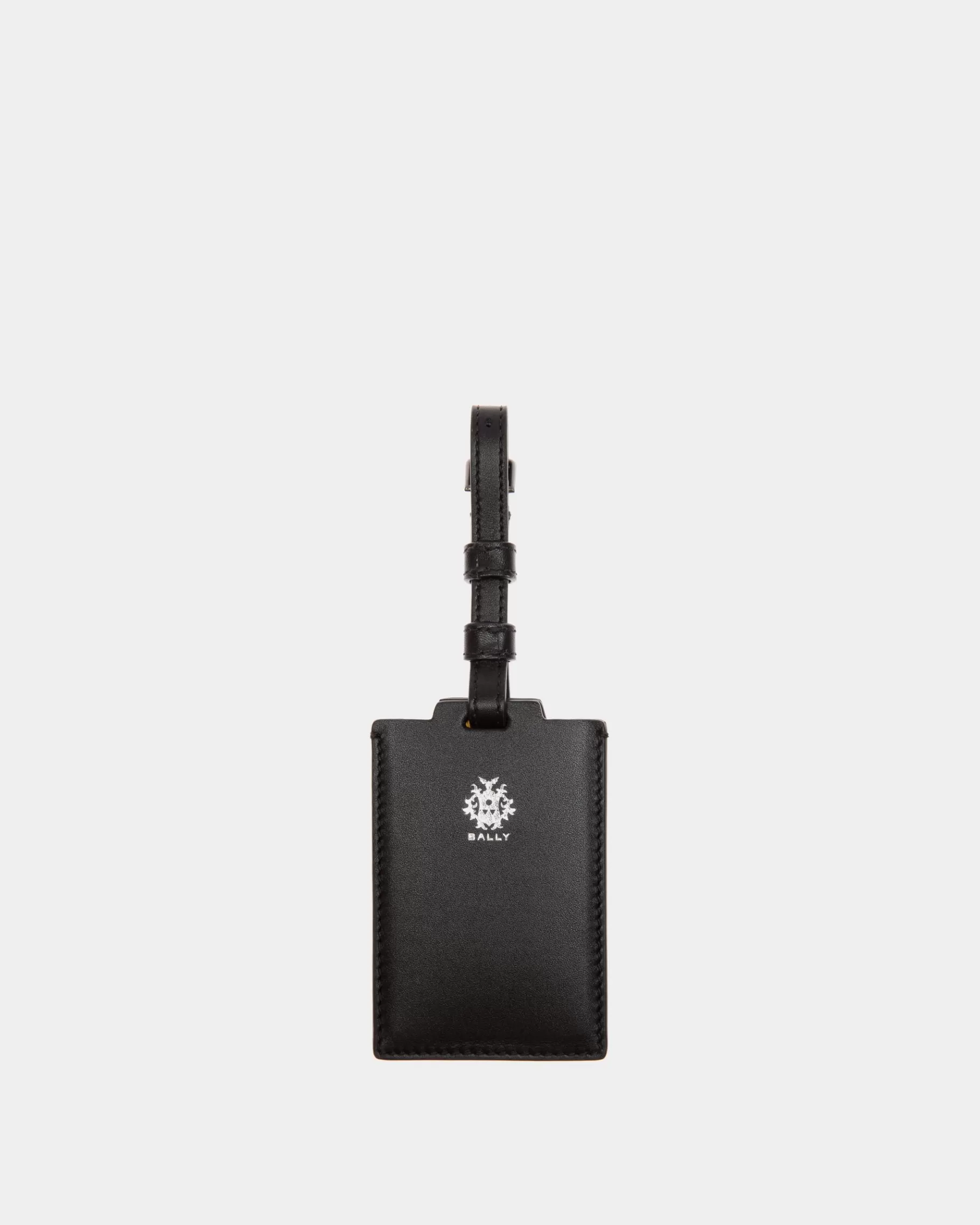 Small Accessories<Bally Adrien Brody Travel Collection Luggage Tag In And Yellow Leather Black