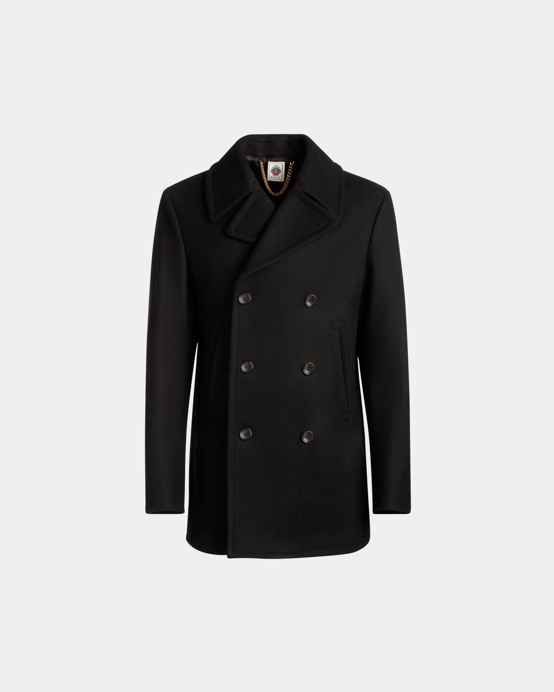 Coats & Jackets<Bally Adrien Brody Travel Collection Peacot In Wool Blend Black