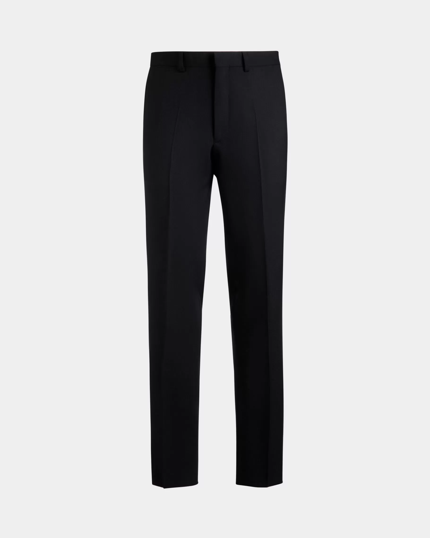 Pants<Bally Adrien Brody Travel Collection Pleated Pants In Navy Wool Blue