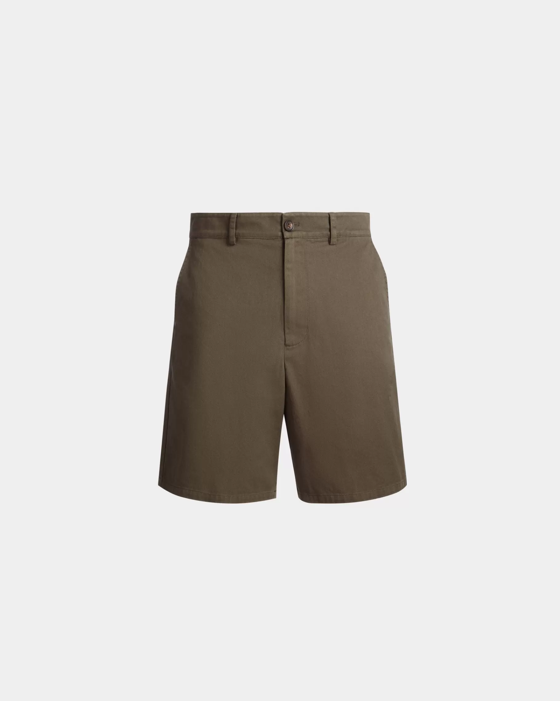 Pants<Bally Adrien Brody Travel Collection Shorts In Military Cotton Green