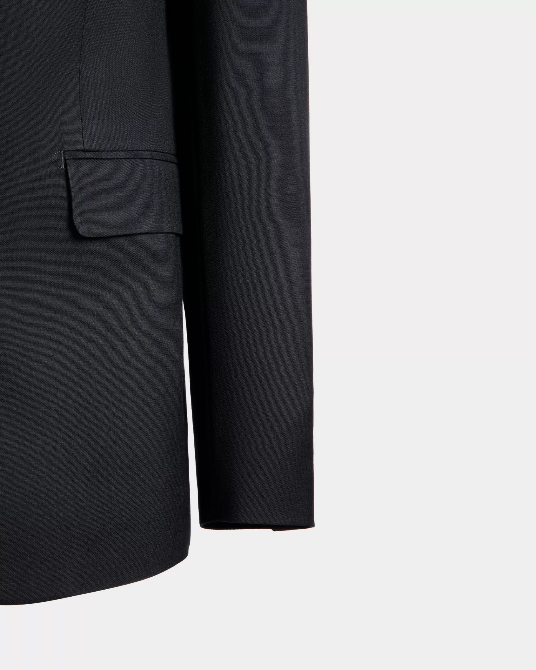 Coats & Jackets<Bally Adrien Brody Travel Collection Single-Breasted Blazer In Navy Wool Blue
