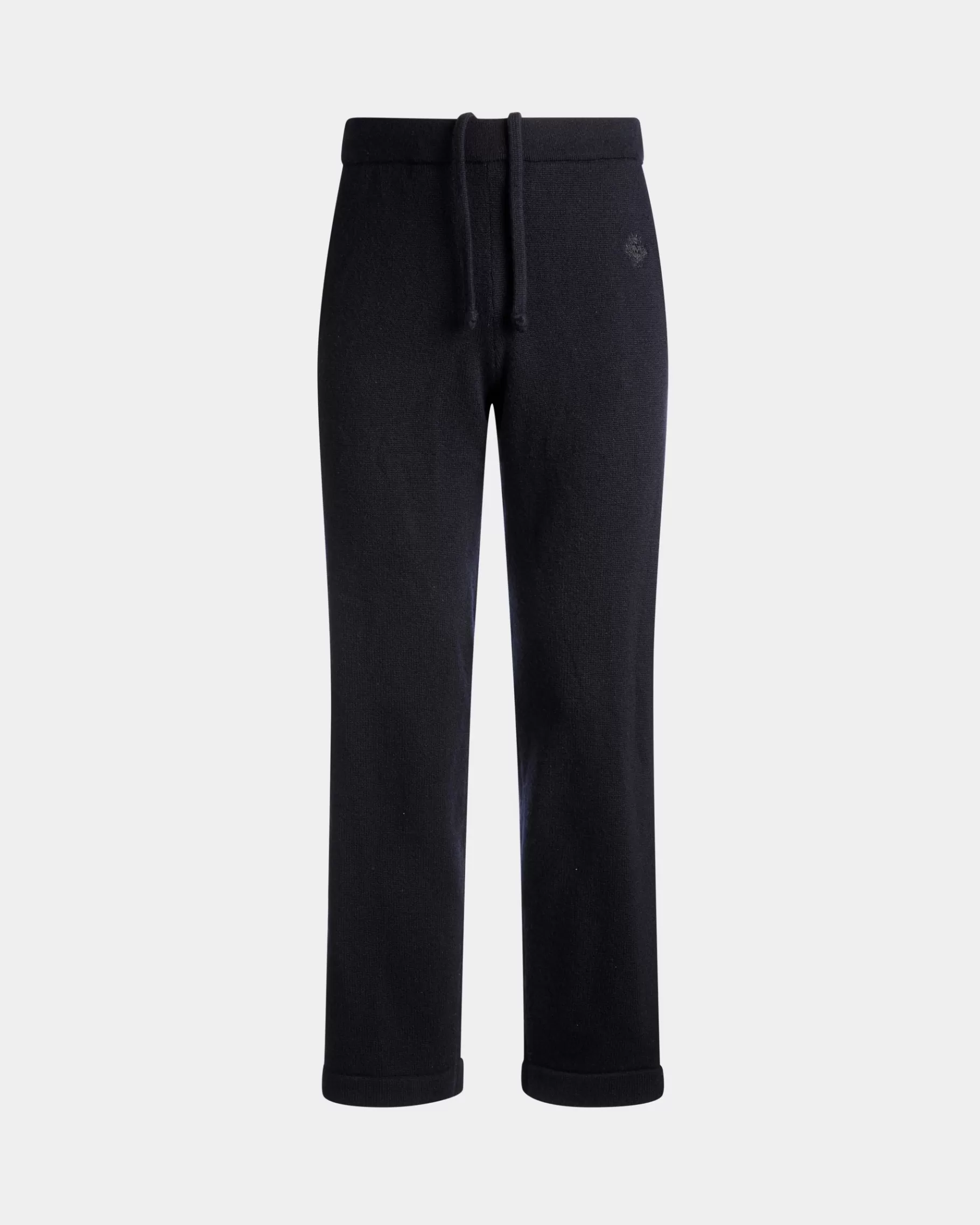 Pants<Bally Adrien Brody Travel Collection Sweatpants In Navy Wool Blend Blue