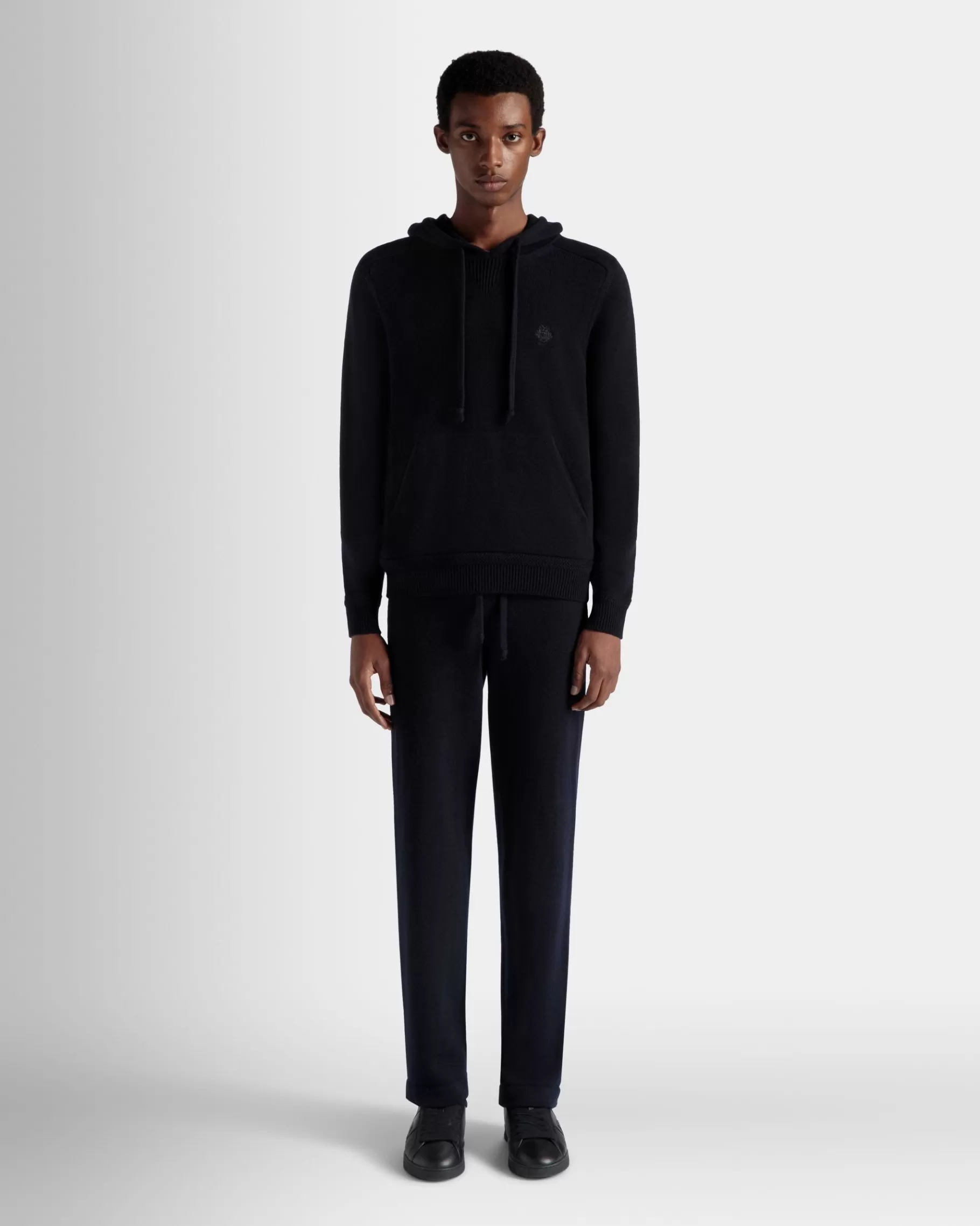 Pants<Bally Adrien Brody Travel Collection Sweatpants In Navy Wool Blend Blue