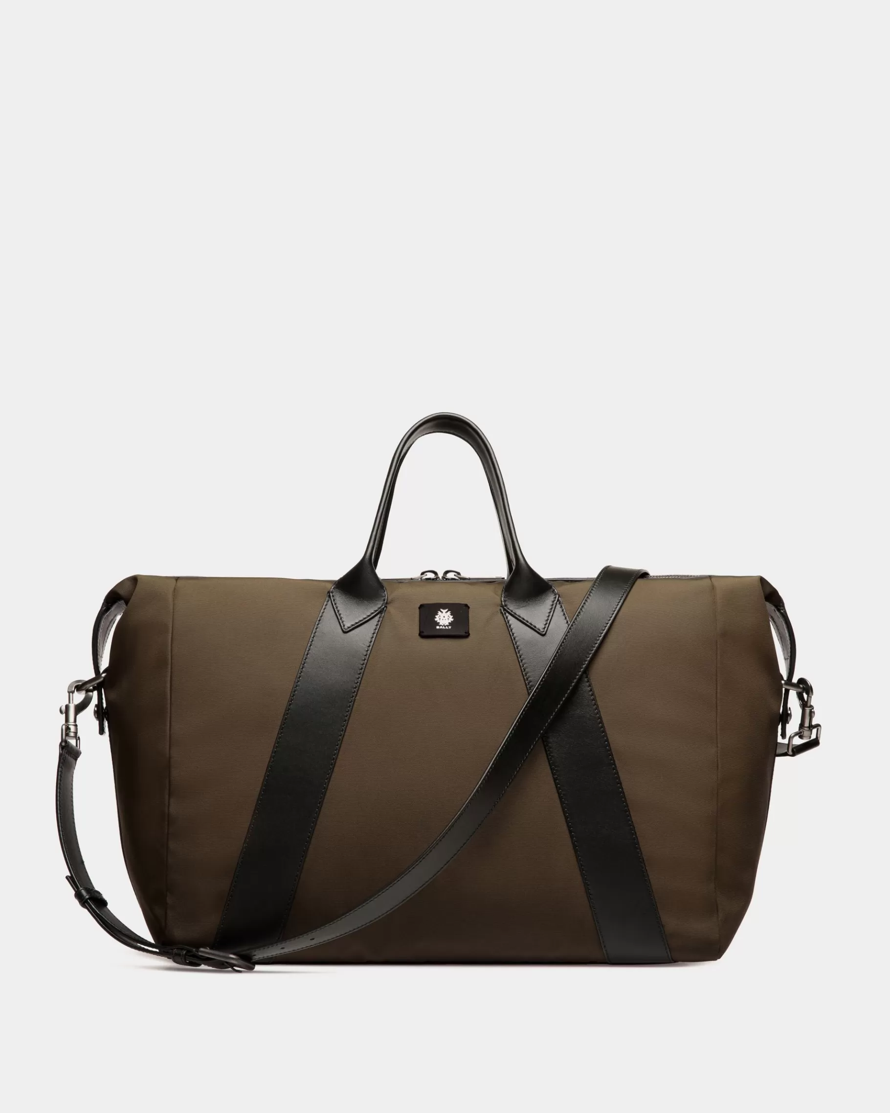 Travel Bags<Bally Adrien Brody Travel Collection Weekender In Military And Black Nylon Green