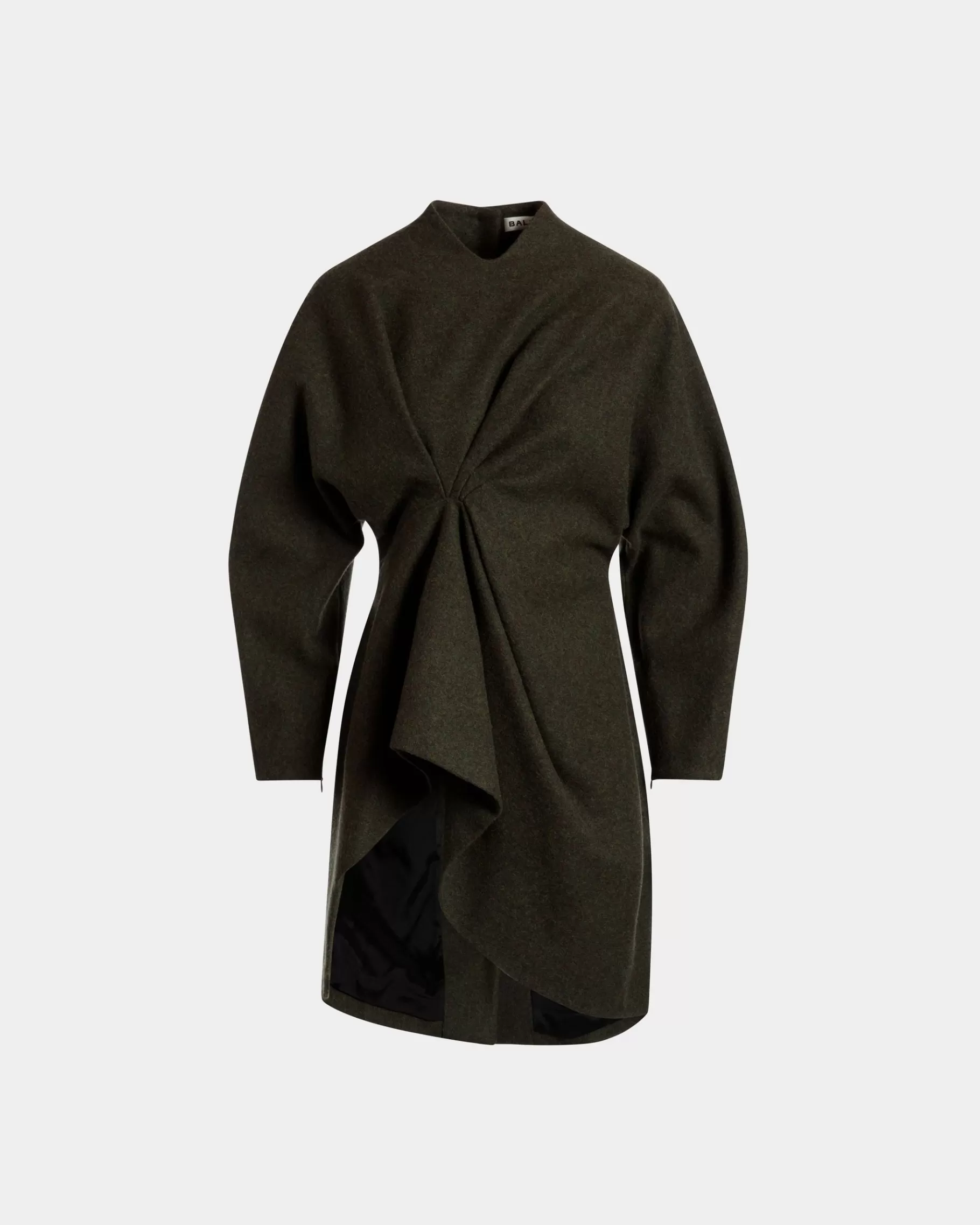 Dresses & Skirts<Bally Asymmetric Dress In Dark Wool Green
