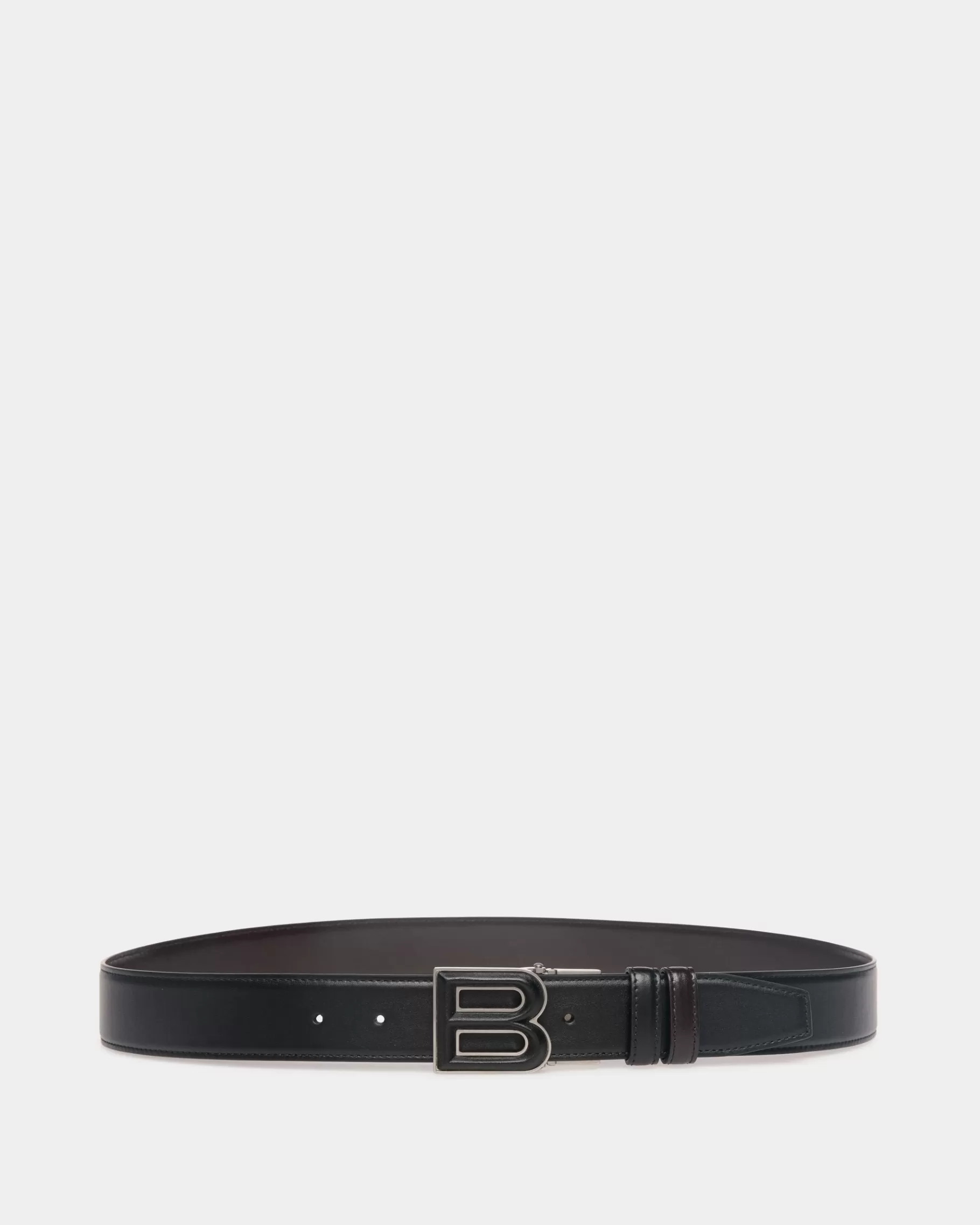 Belts<Bally B Bold 35mm Reversible And Adjustable Belt In Black And Brown Leather Multicolor