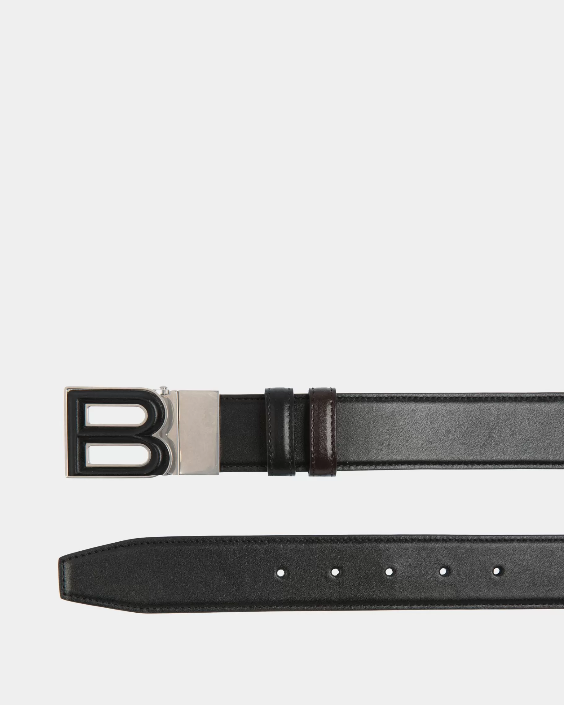 Belts<Bally B Bold 35mm Reversible And Adjustable Belt In Black And Brown Leather Multicolor