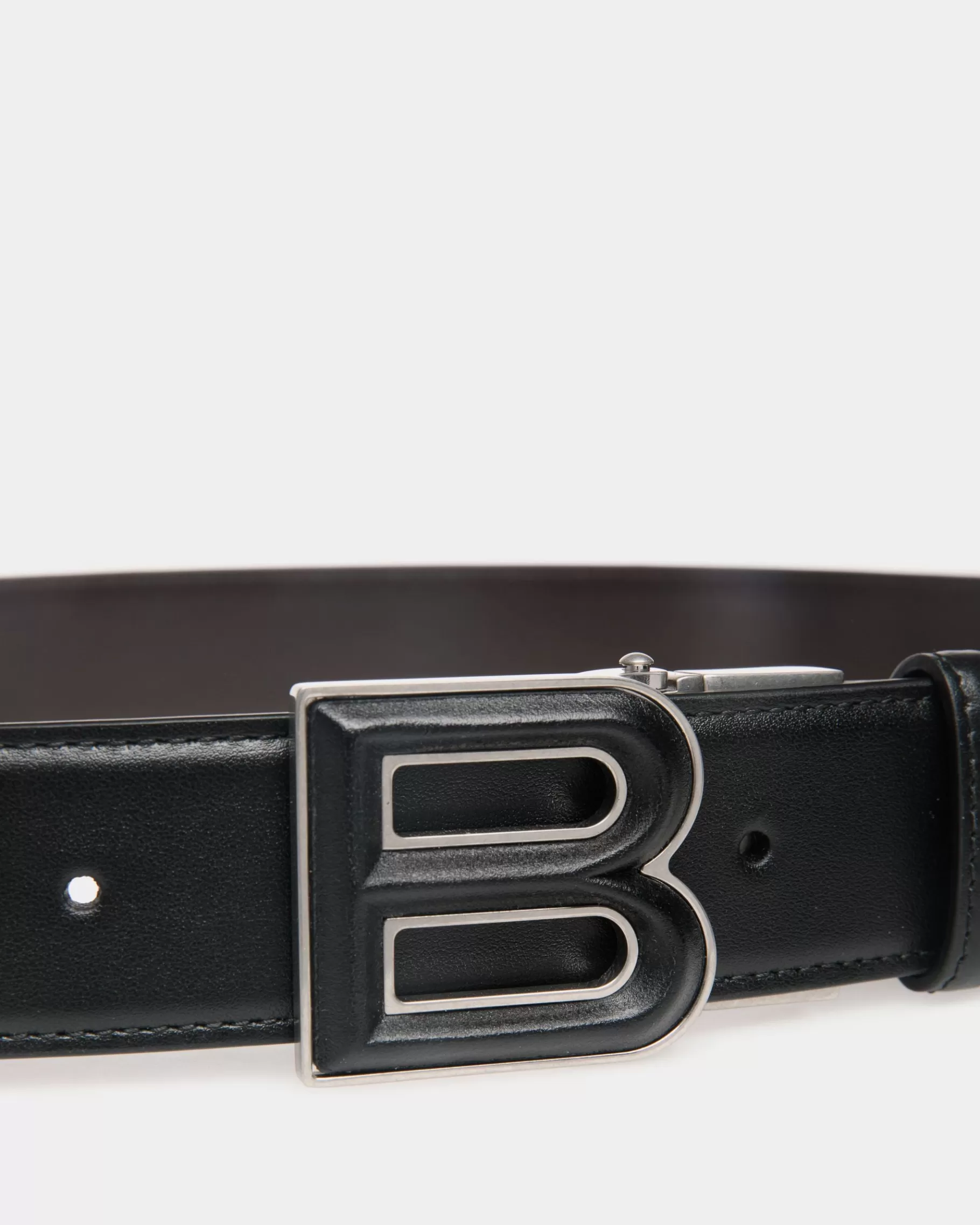 Belts<Bally B Bold 35mm Reversible And Adjustable Belt In Black And Brown Leather Multicolor