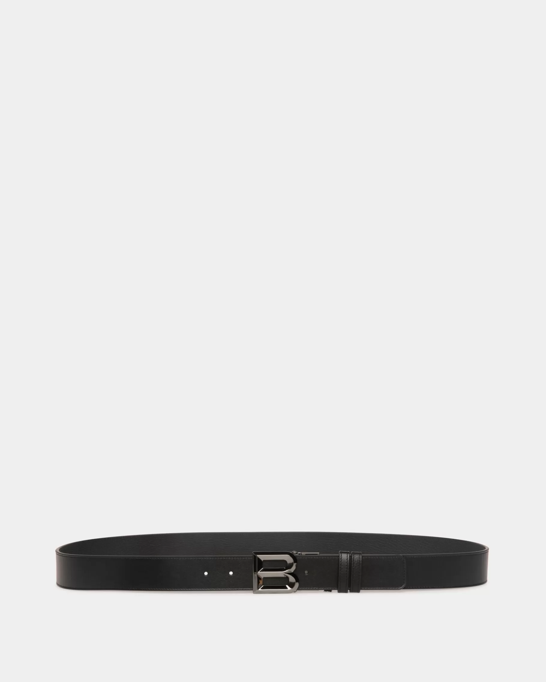 Belts<Bally B Bold 35mm Reversible And Adjustable Belt In Leather Black