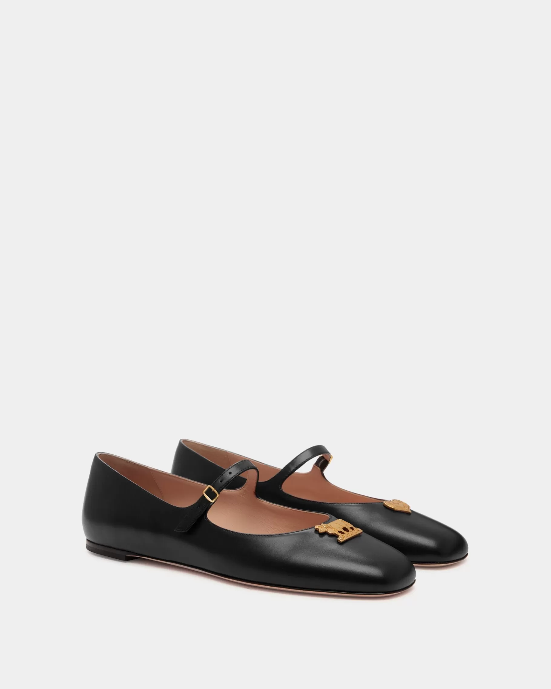 Flats & Moccasins<Bally rina Mary-Jane Flat In Leather Black