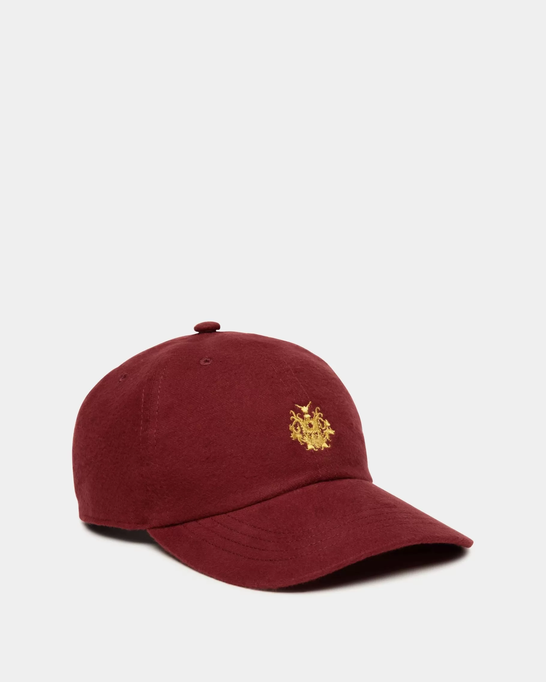Gloves & Hats<Bally Basball Hat With a Crest Logo In Andorra Cotton Burgundy
