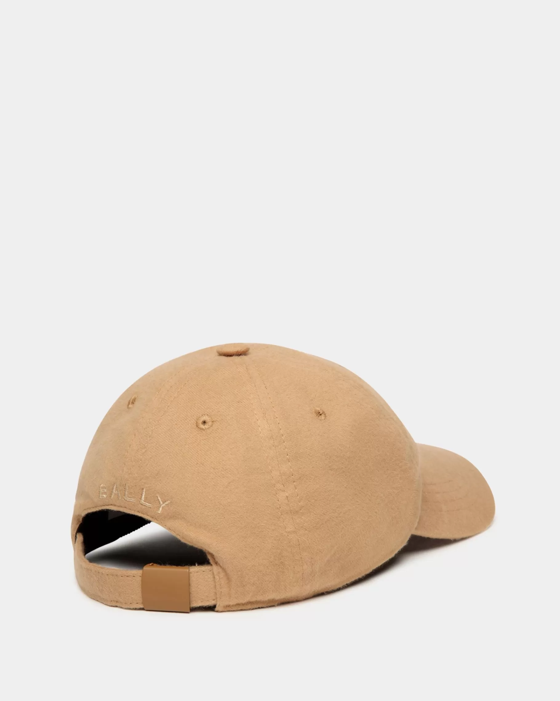 Gloves & Hats<Bally Baseball Hat With a Crest Logo In Camel Cotton Beige