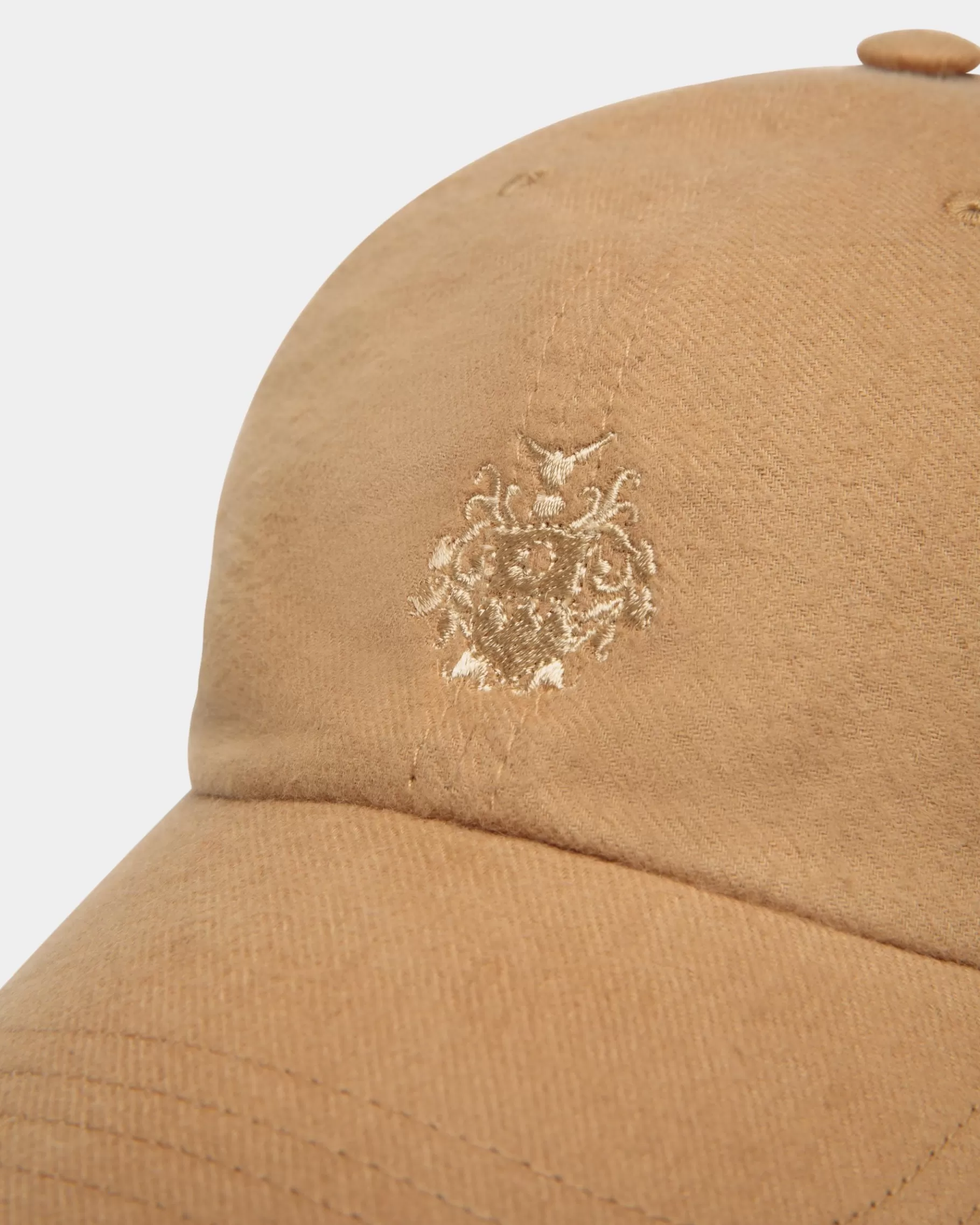 Gloves & Hats<Bally Baseball Hat With a Crest Logo In Camel Cotton Beige
