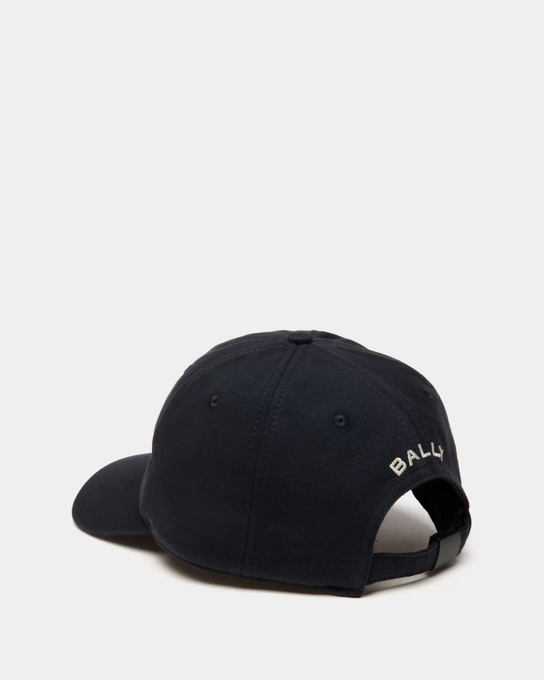 Gloves & Hats<Bally Baseball Hat With Crest Label In Navy Cotton Blue