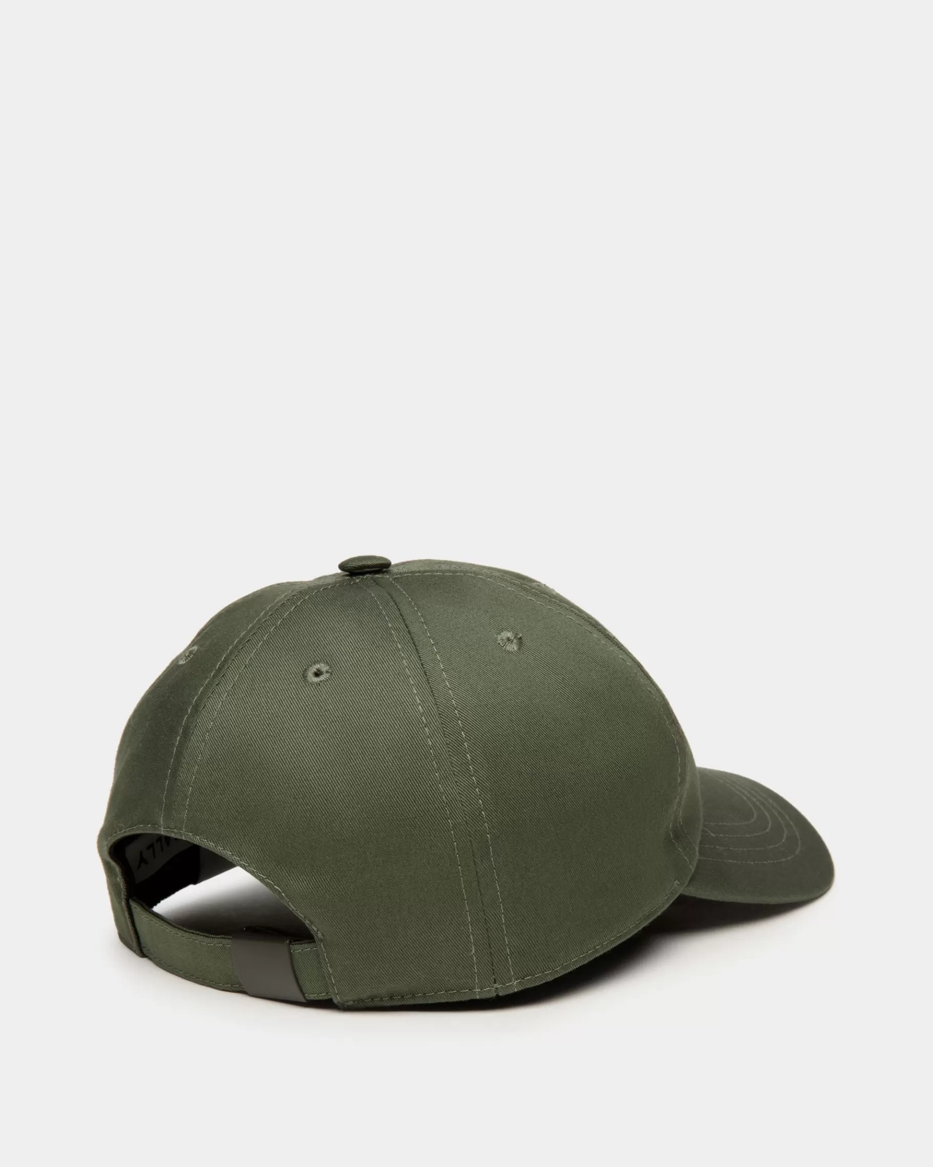Gloves & Hats<Bally Baseball Hat With Crest Logo In Military Cotton Green