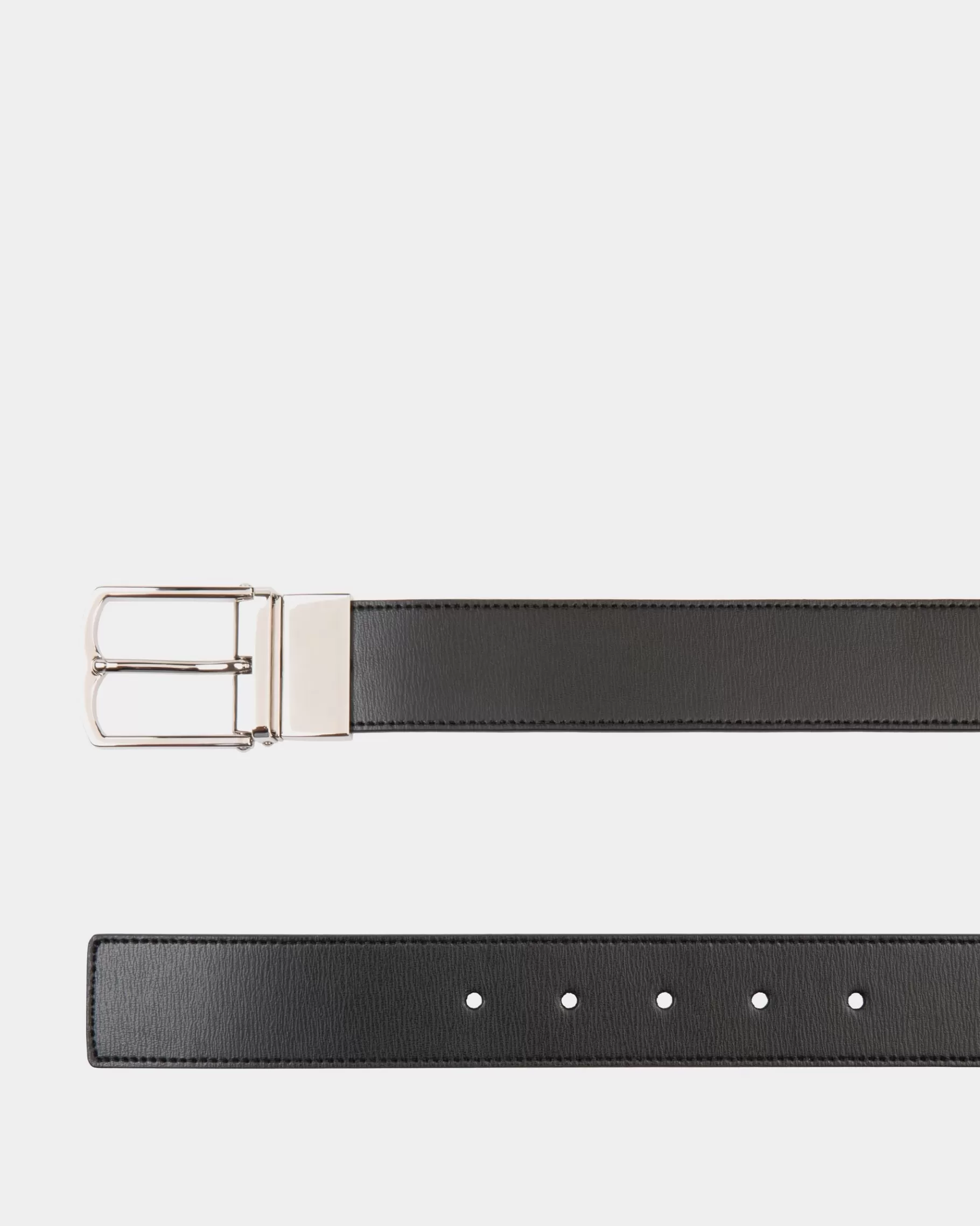 Belts<Bally Country 35mm Reversible And Adjustable Belt In Black And Ebano Leather Multicolor