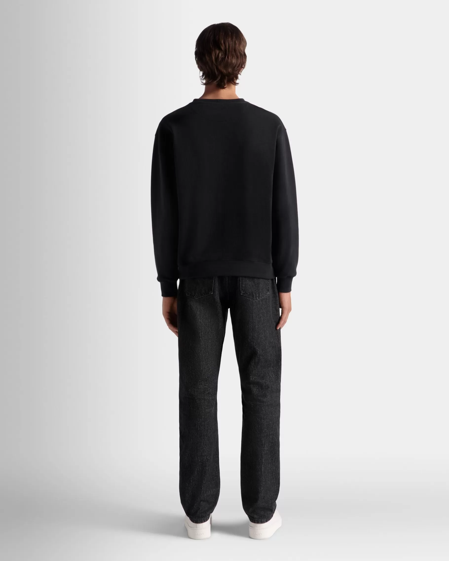 Tracksuits<Bally Crewneck Sweatshirt With a Crest Logo In Navy Cotton Blue
