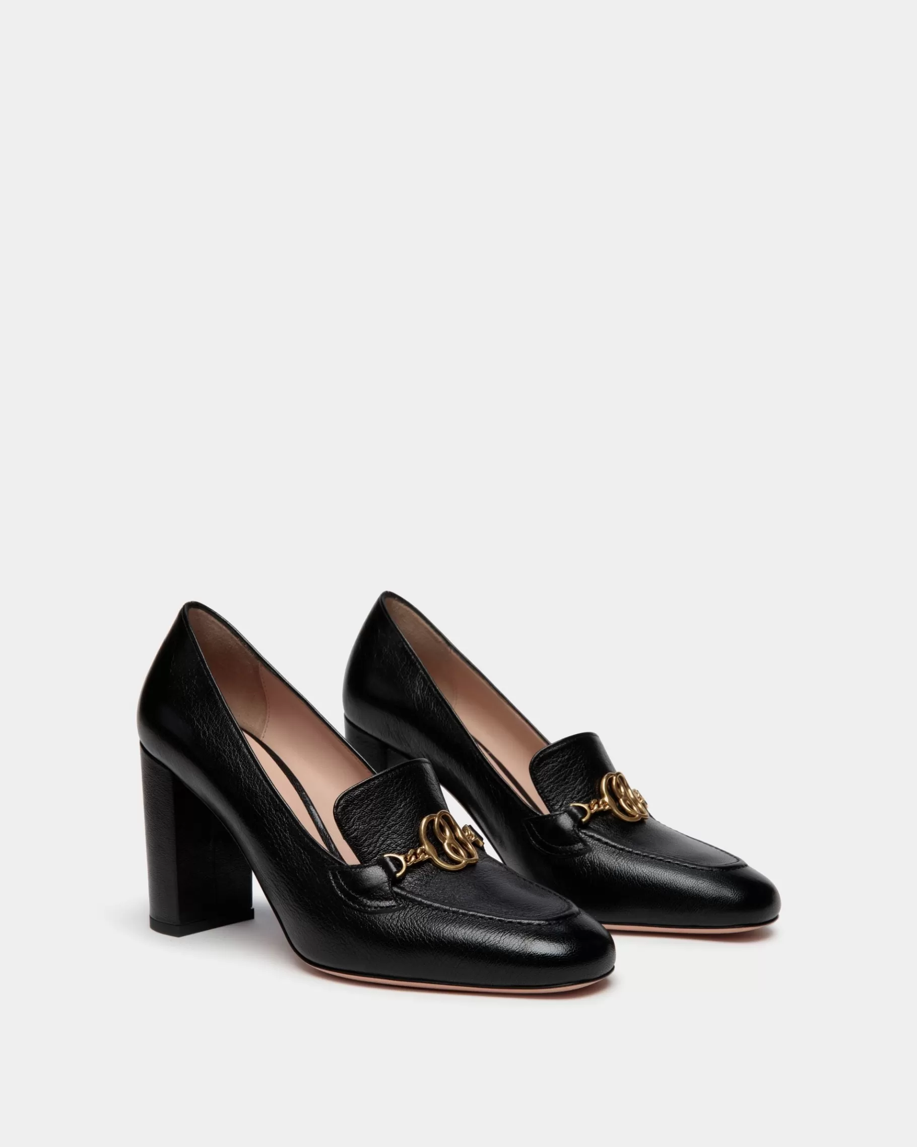 Pumps<Bally Daily Emblem Pump In Leather Black