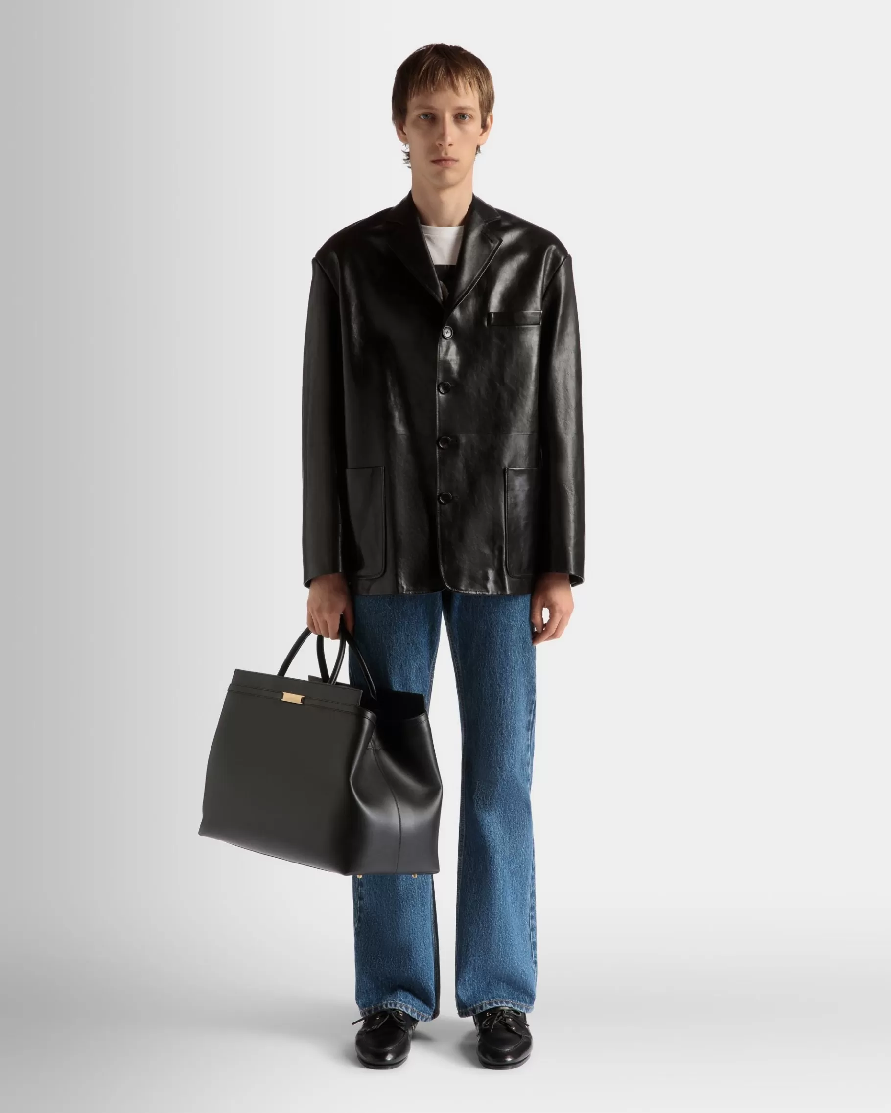 Travel Bags<Bally Deco Weekender in Leather Black