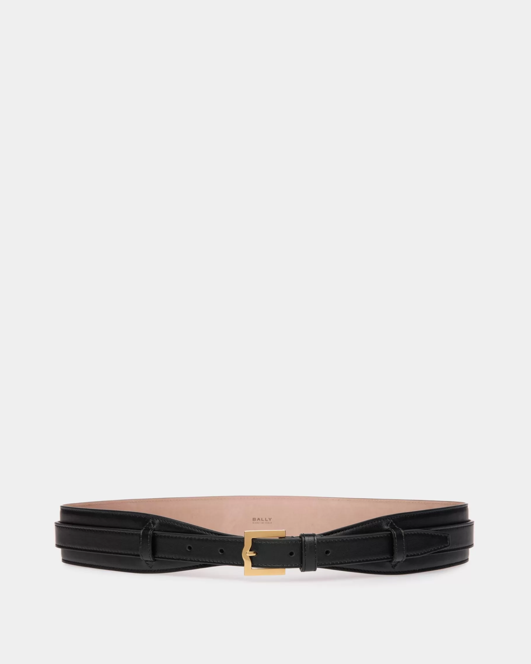 Belts<Bally Emblem 45mm Belt In Leather Black