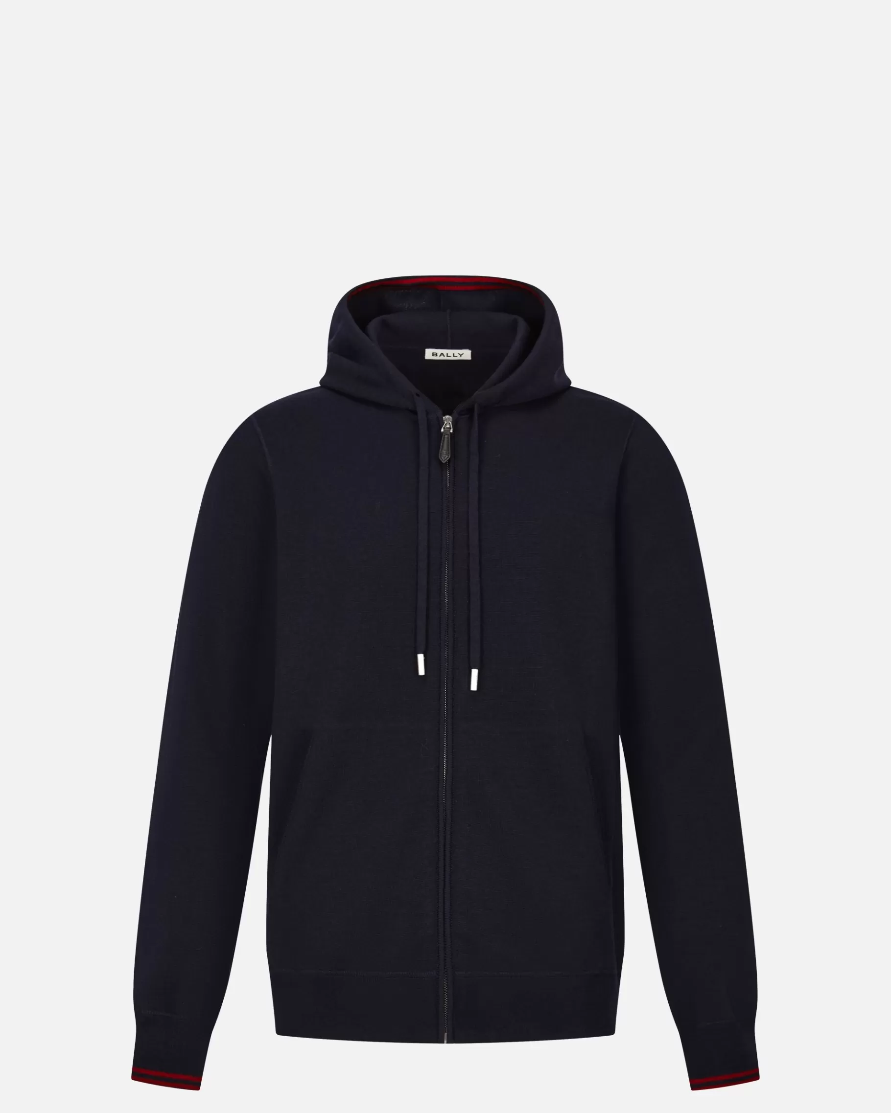 Tracksuits | Knitwear<Bally Hoodie In Navy Wool Blue