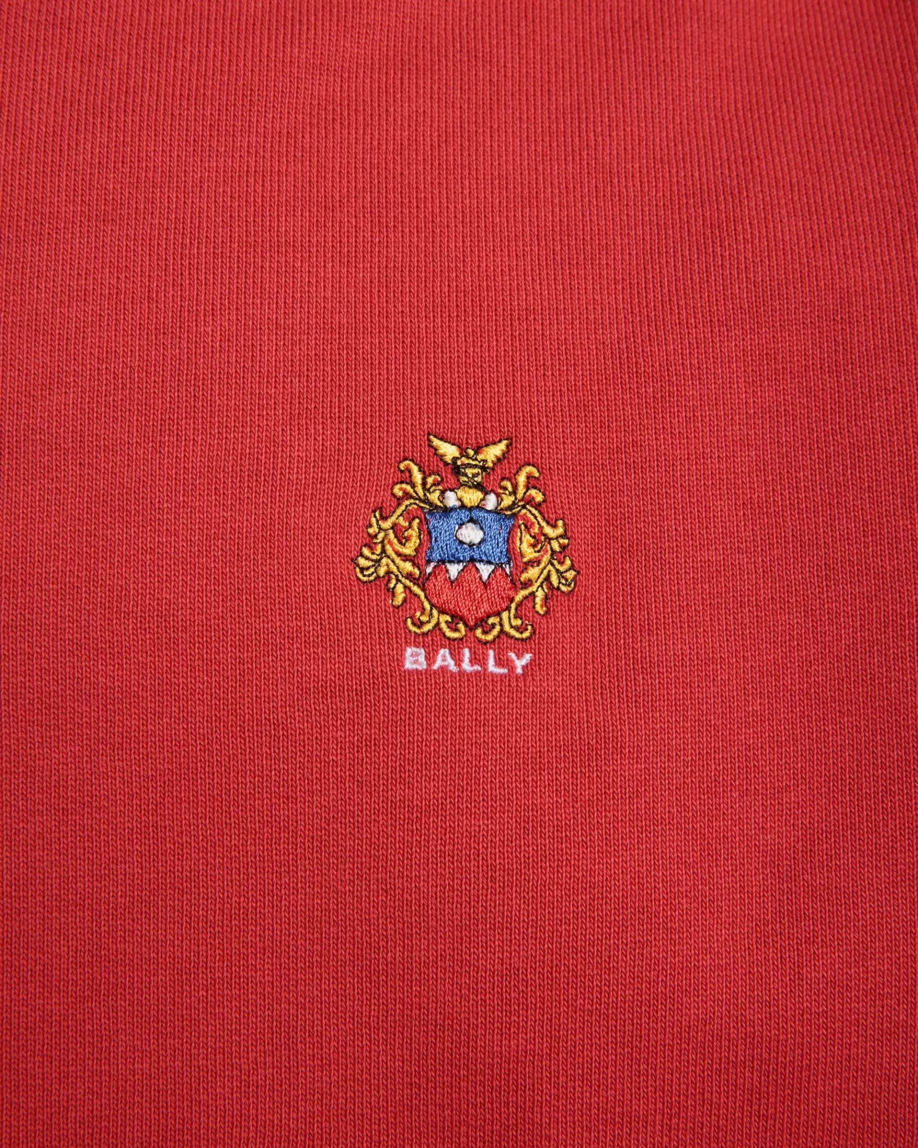 Tracksuits<Bally Hoodie With a Crest Logo In Cotton Red