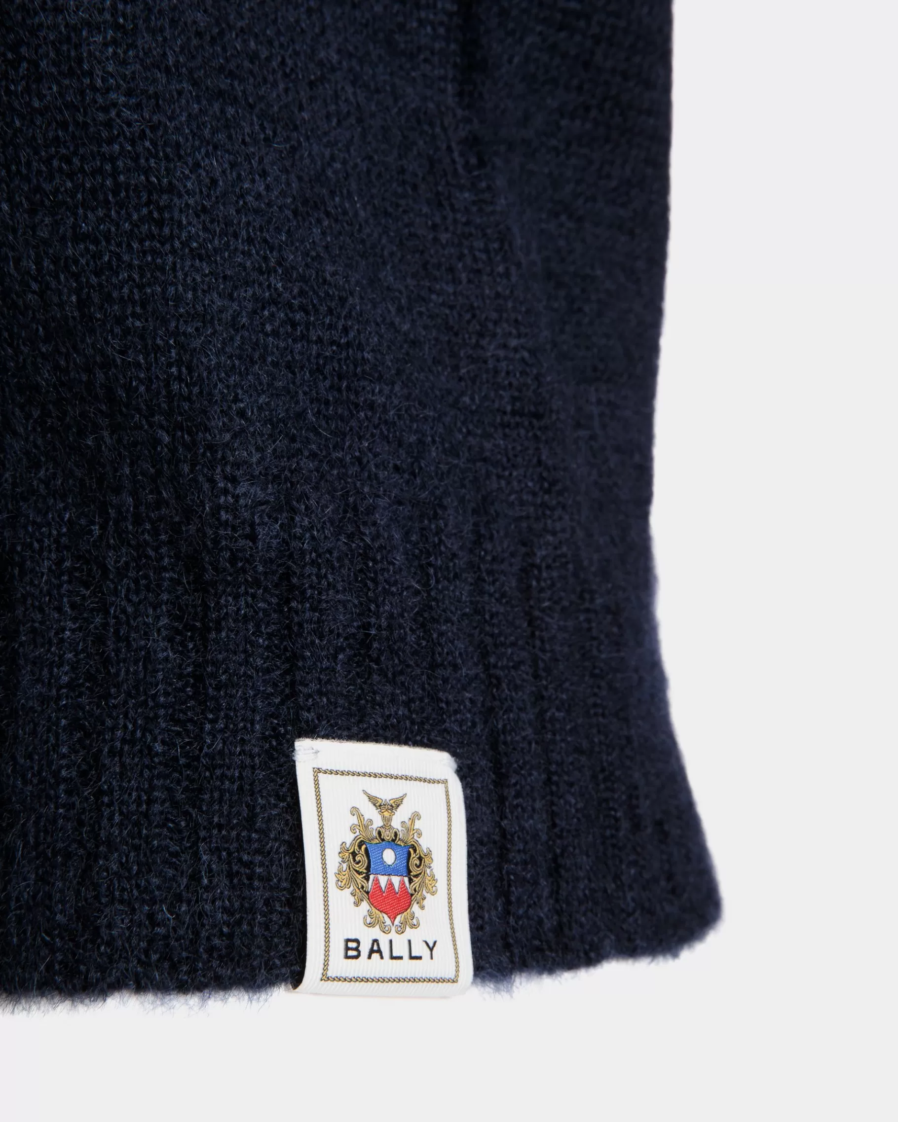 Shirts & T-shirts | Knitwear<Bally Knit Vest In Navy Mohair And Silk Blue