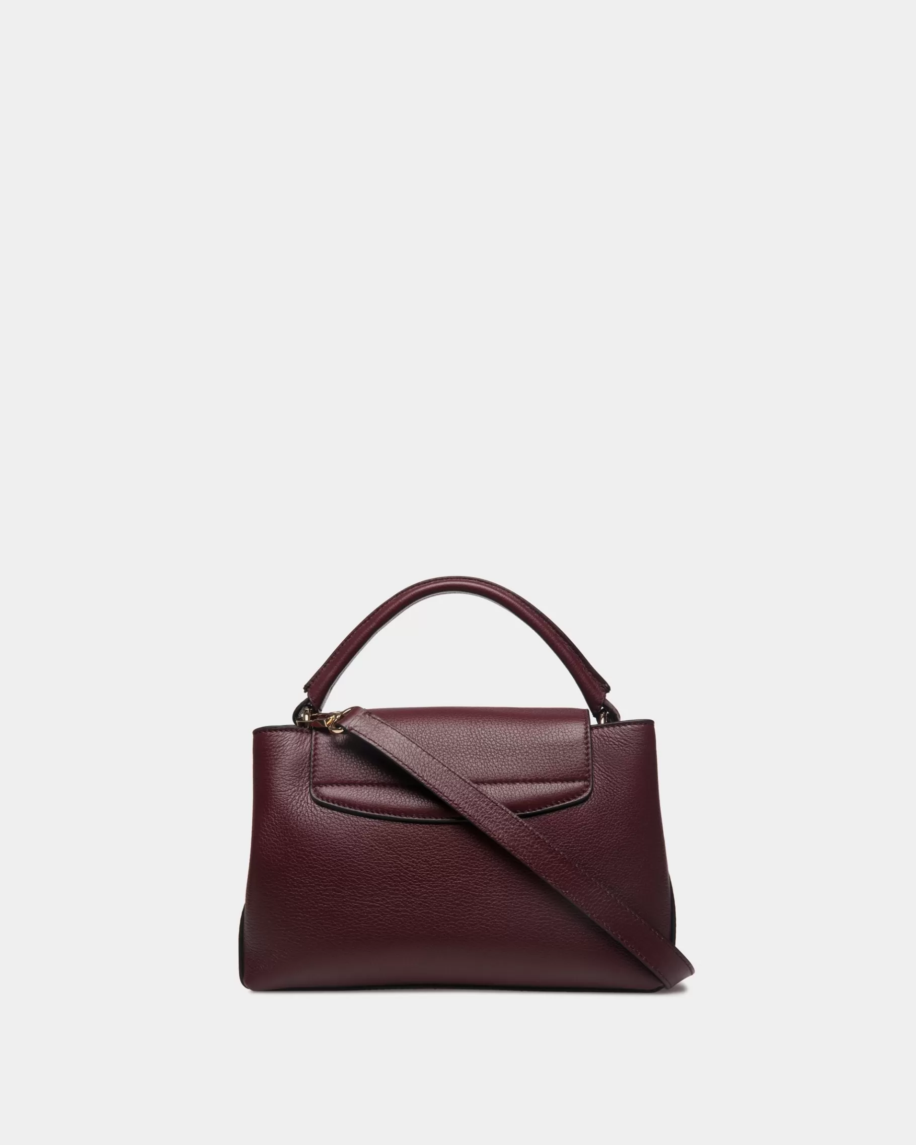 Top Handle Bags<Bally Lock Me Small Top Handle Bag In Andorra Grained Leather Red