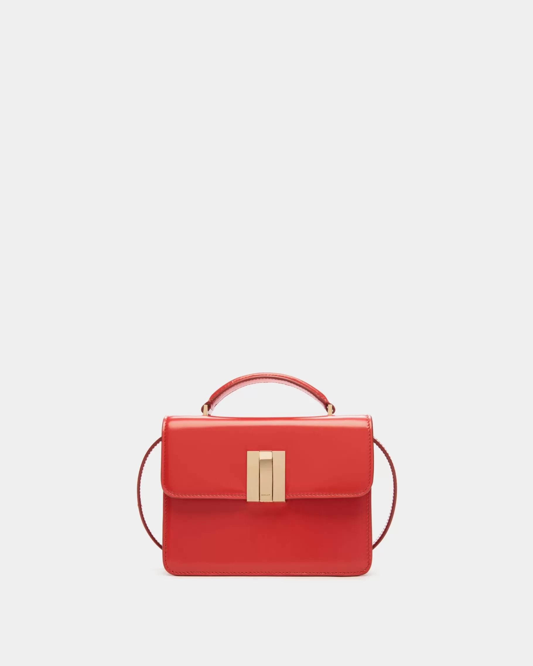 Top Handle Bags<Bally Ollam Mini Top Handle Bag in Candy Brushed Leather Red