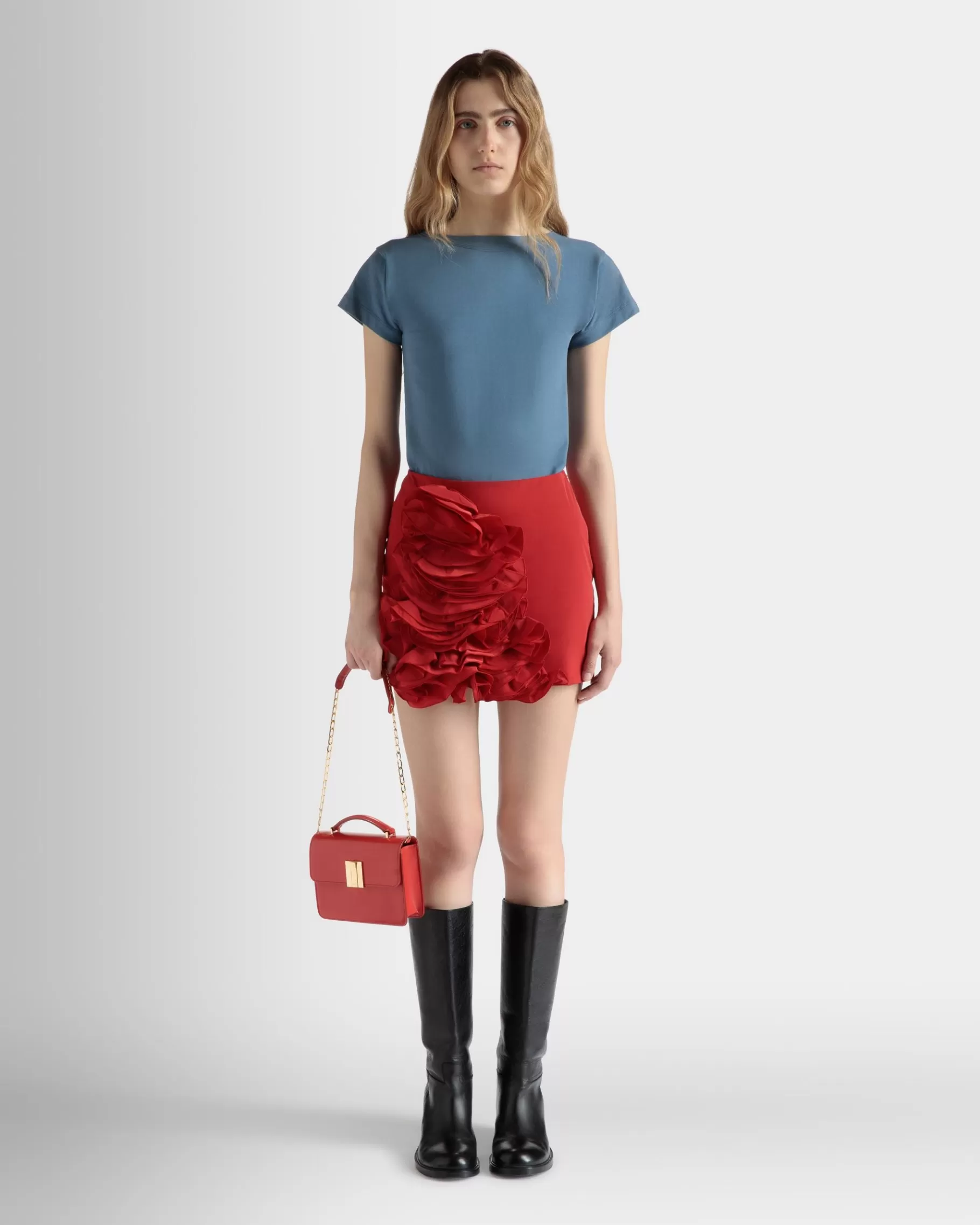 Top Handle Bags<Bally Ollam Mini Top Handle Bag in Candy Brushed Leather Red