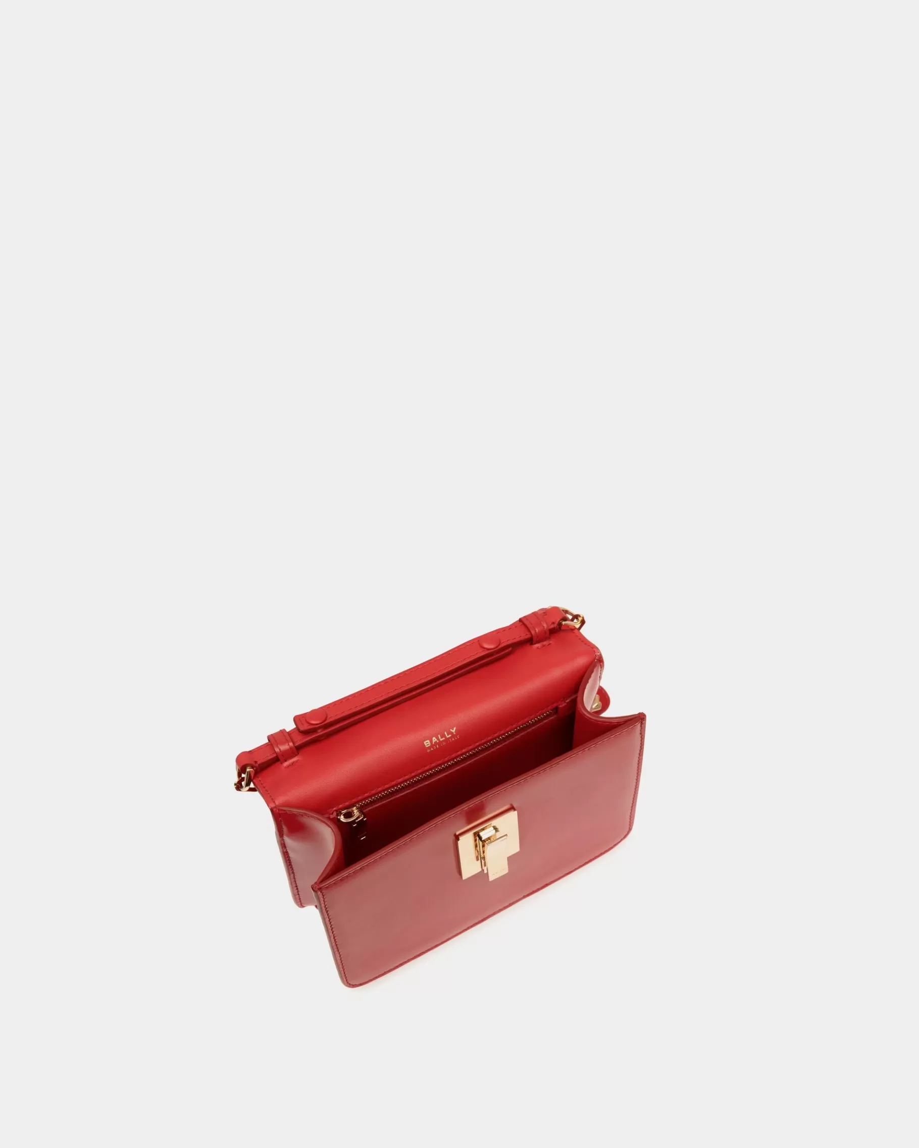 Top Handle Bags<Bally Ollam Mini Top Handle Bag in Candy Brushed Leather Red