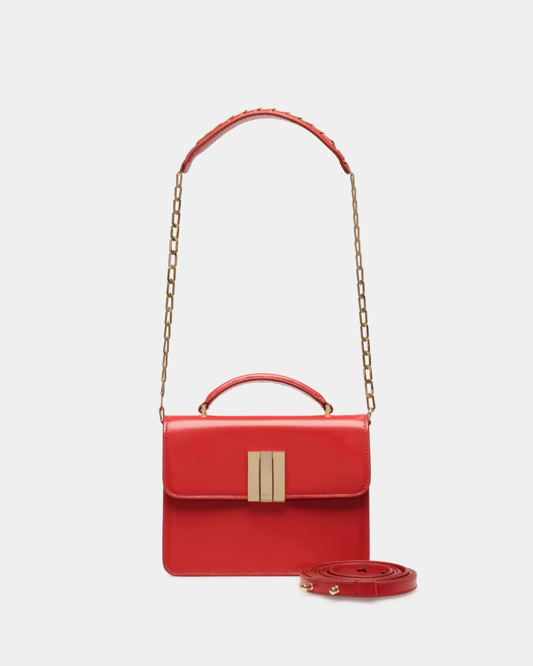 Top Handle Bags<Bally Ollam Mini Top Handle Bag in Candy Brushed Leather Red