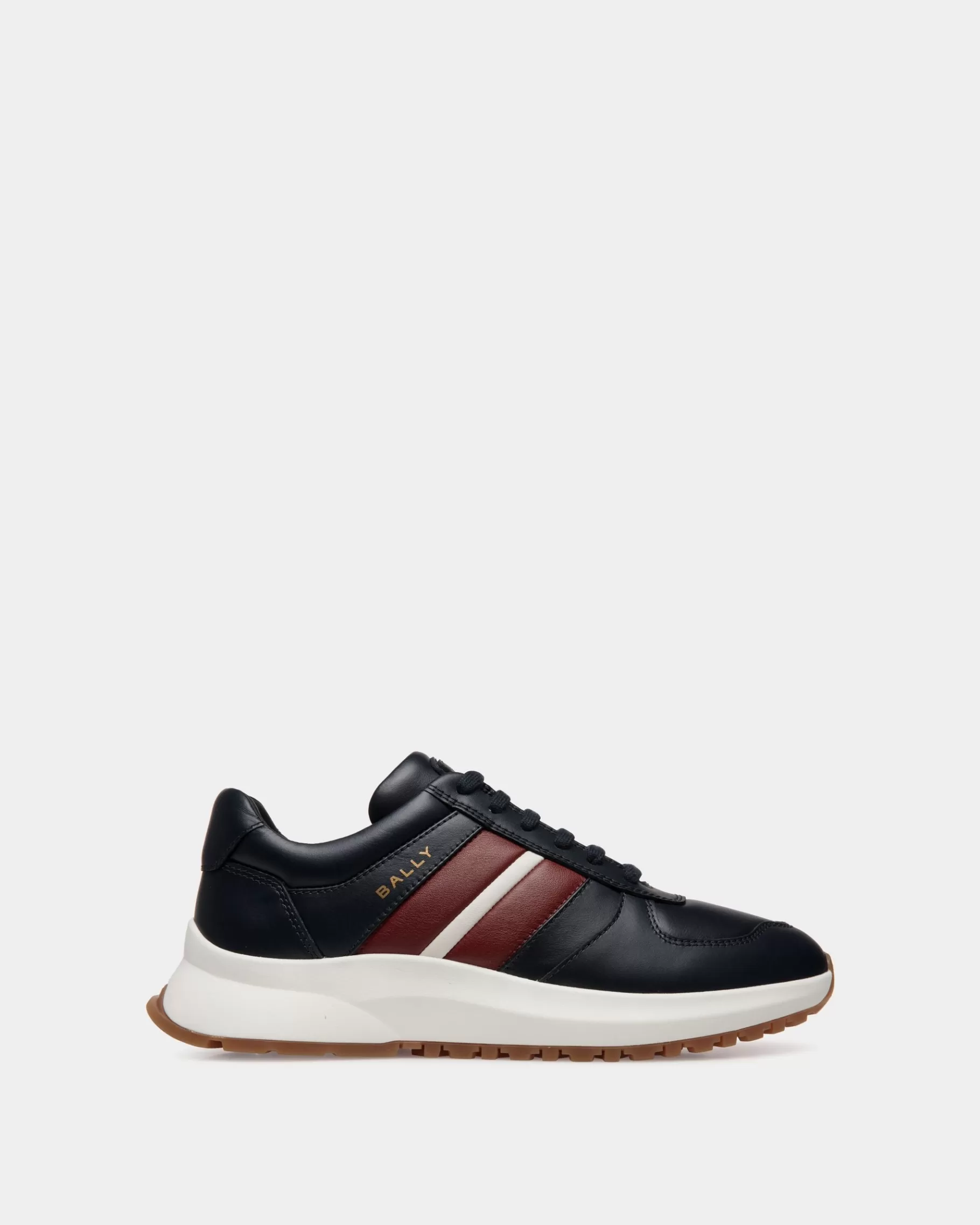 Sneakers<Bally Outline Sneaker In Navy Leather Blue