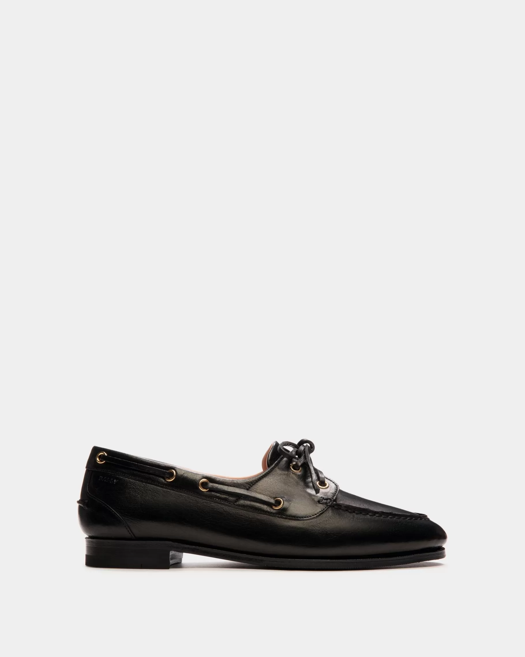 Flats & Moccasins<Bally Plume Moccasin In Leather Black
