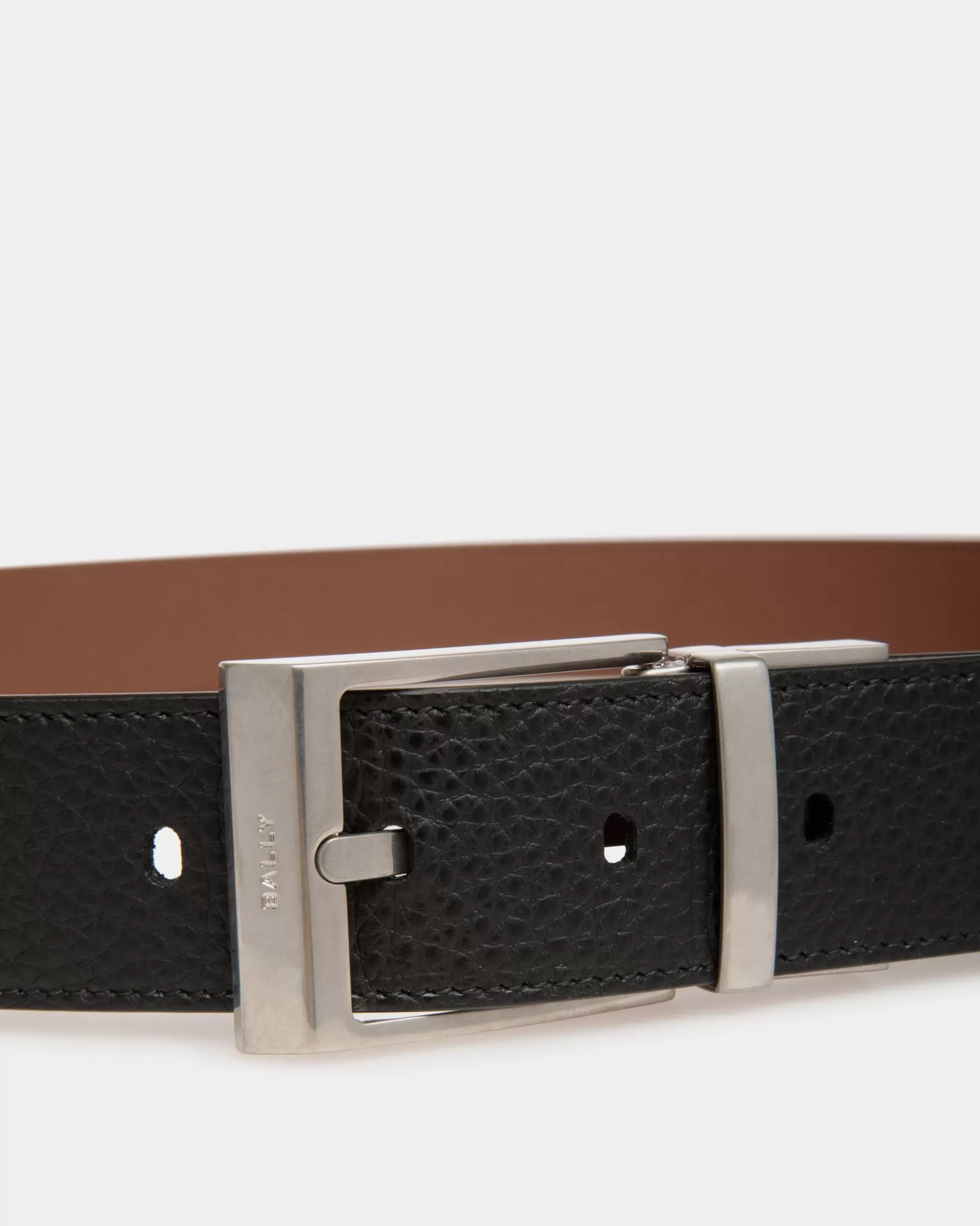 Belts<Bally Shiffie 35mm Reversible And Adjustable Belt in Black And Brown Leather Multicolor
