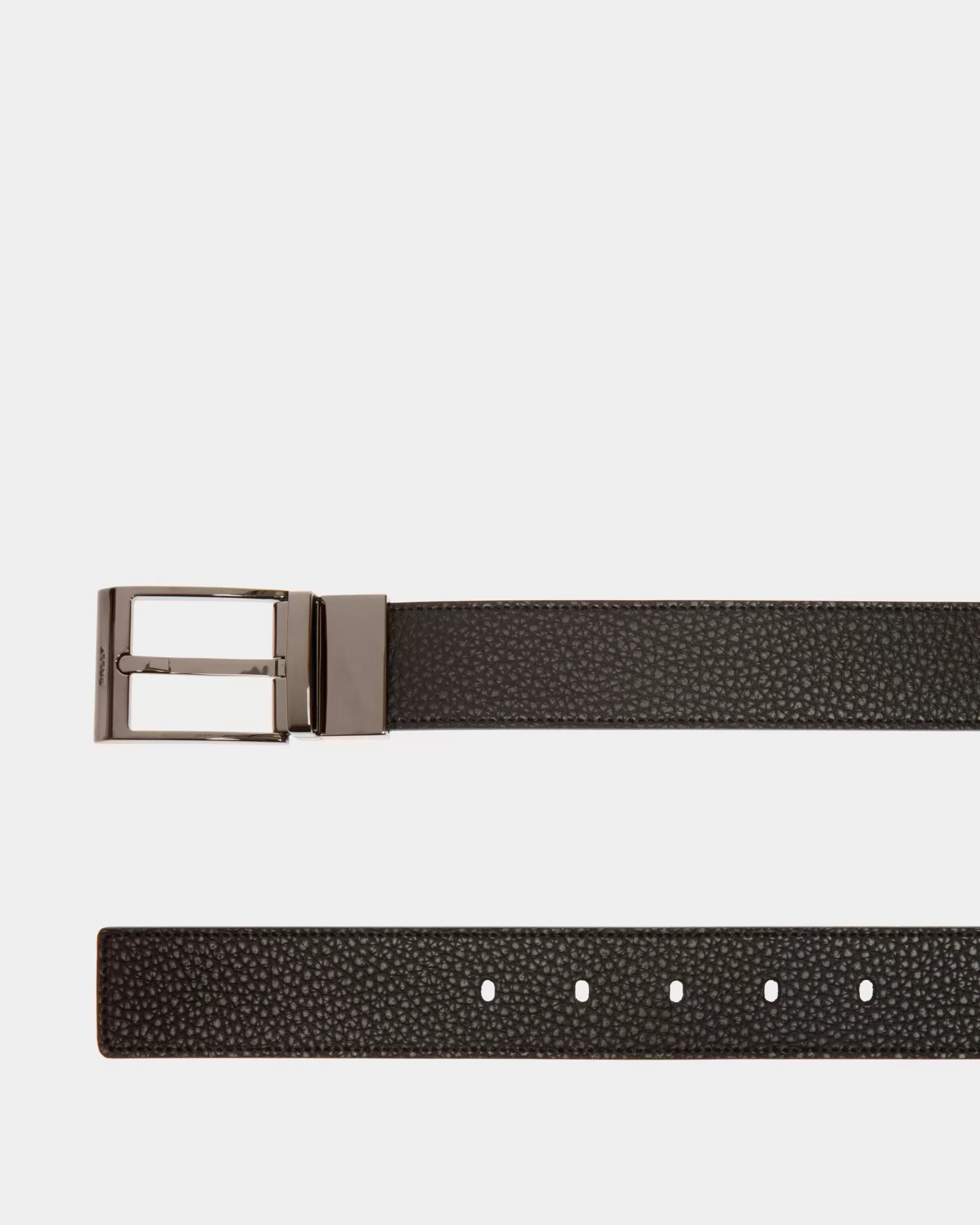 Belts<Bally Shiffie 35mm Reversible And Adjustable Belt in Black And Ebony Leather Multicolor