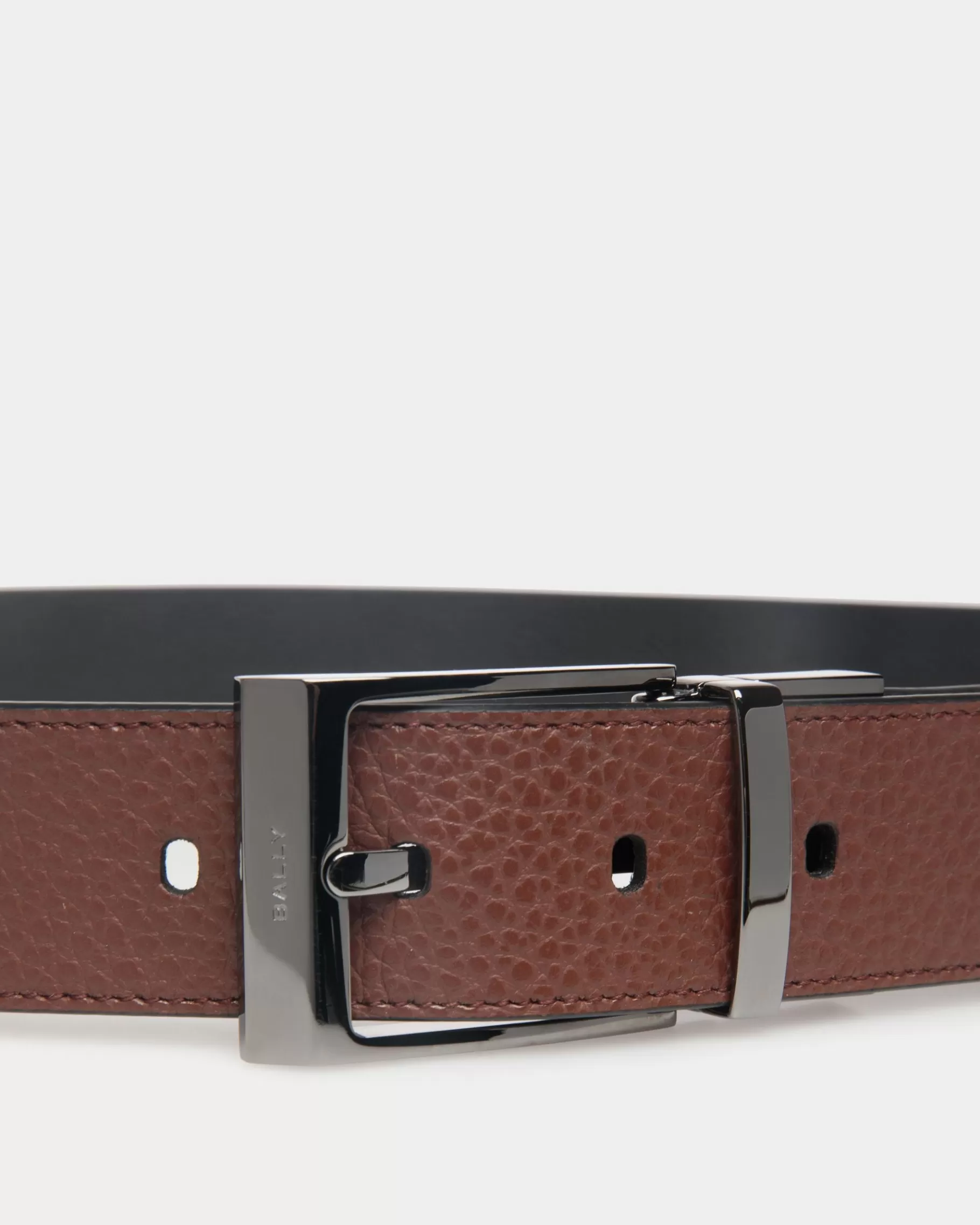 Belts<Bally Shiffie 35mm Reversible And Adjustable Belt in Brown And Black Leather Multicolor