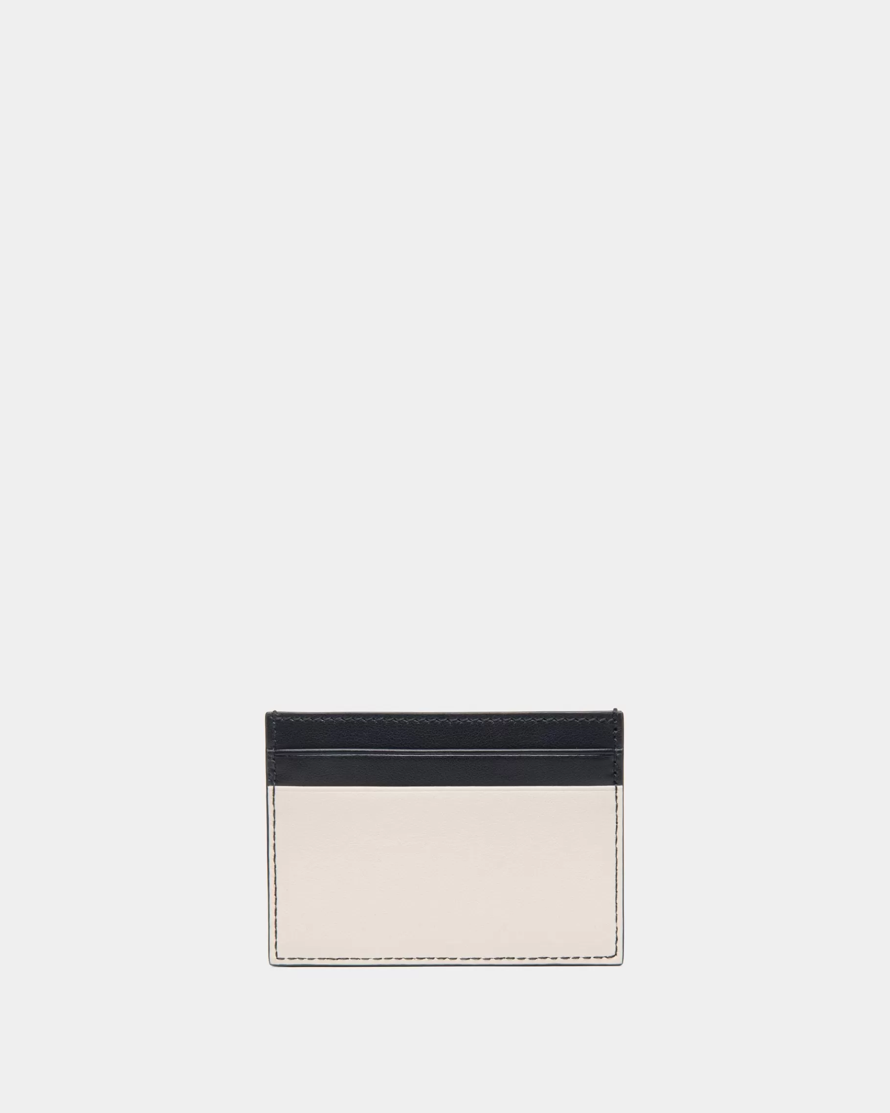 Wallets & Card Holders<Bally Summer Capsule Credit Card Case In And Navy Blue Leather White