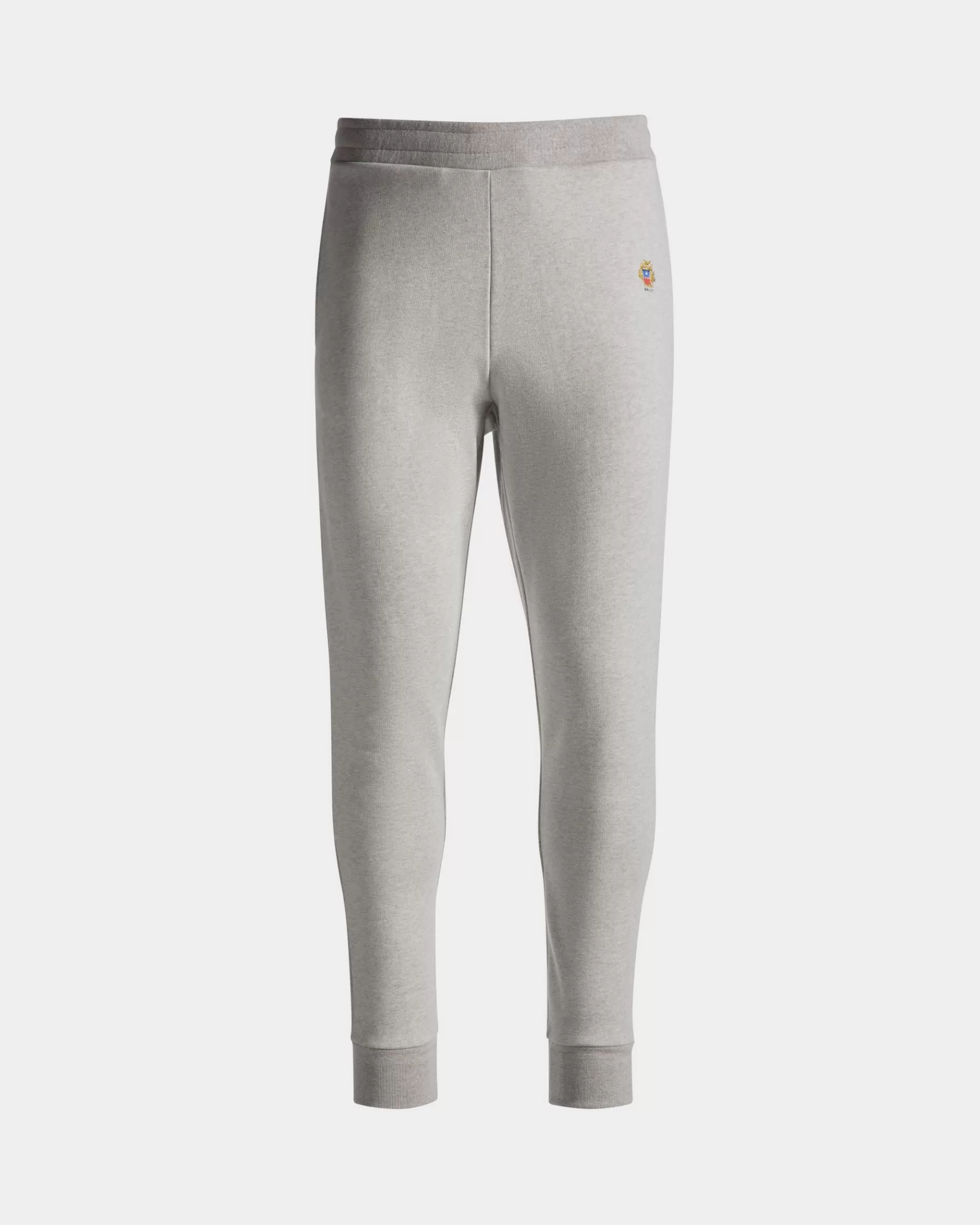 Tracksuits | Pants<Bally Sweatpants With a Crest Logo In Melange Cotton Grey