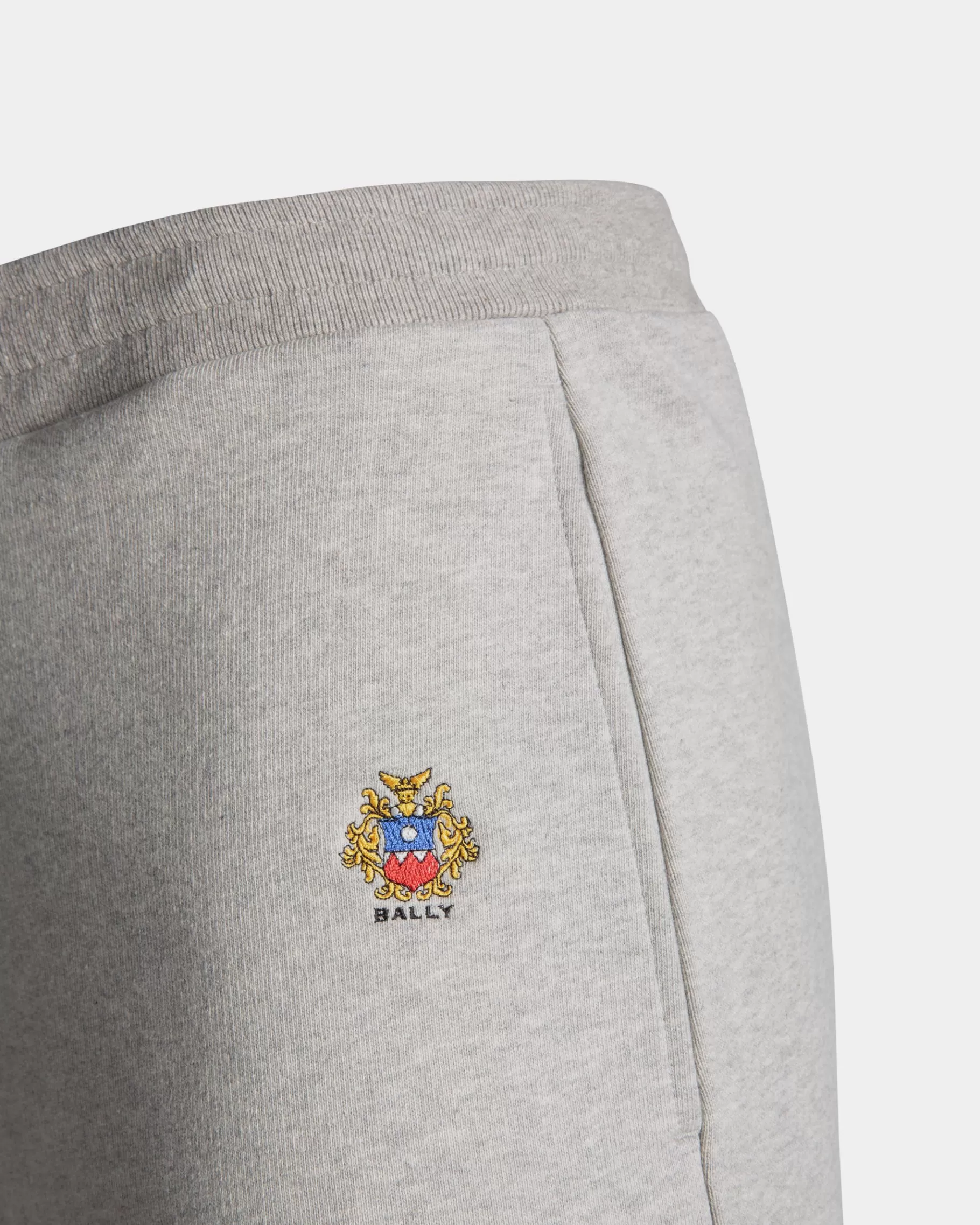 Tracksuits | Pants<Bally Sweatpants With a Crest Logo In Melange Cotton Grey